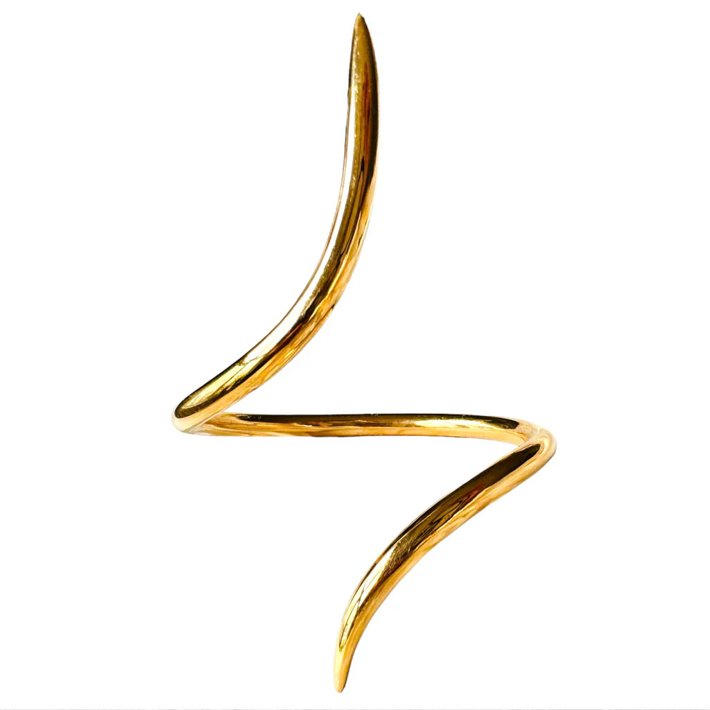 Inca Cuff Bracelet | Brass Gold - Image 2
