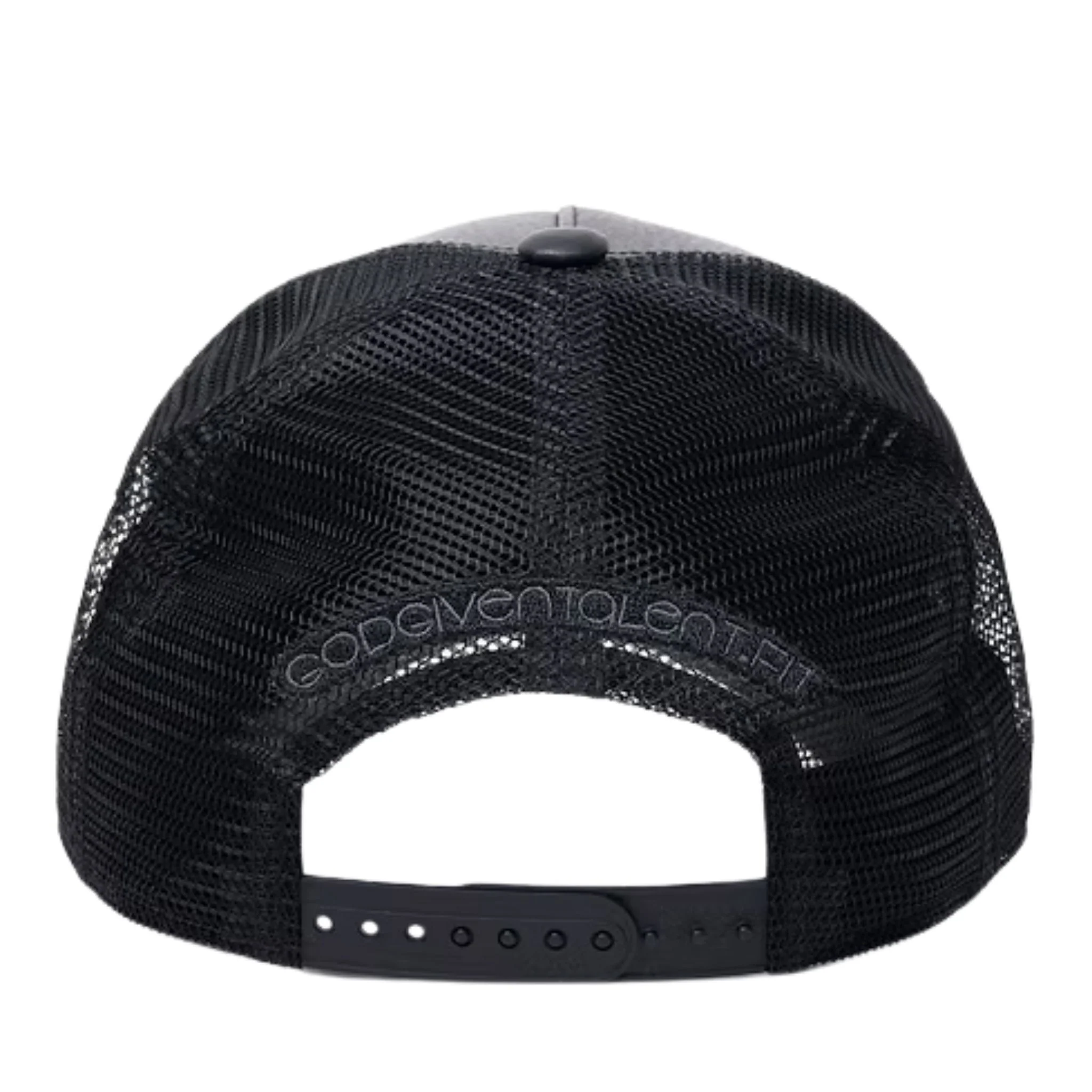All Black Vegan Leather Hat - Image 4