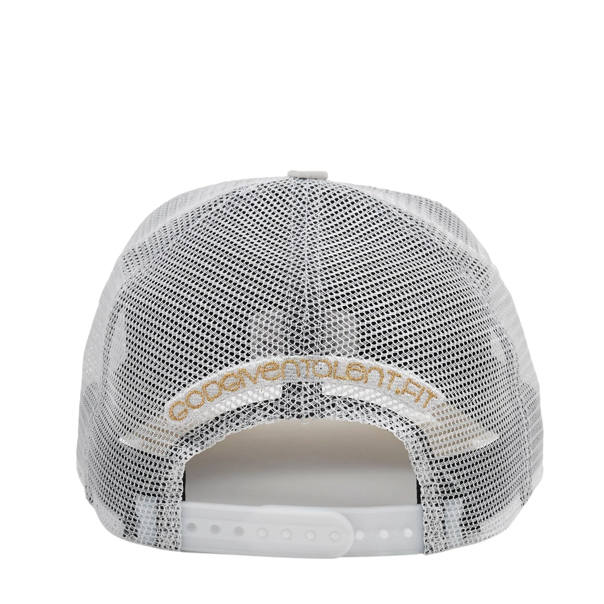 All-White Vegan Leather Hat - Image 3