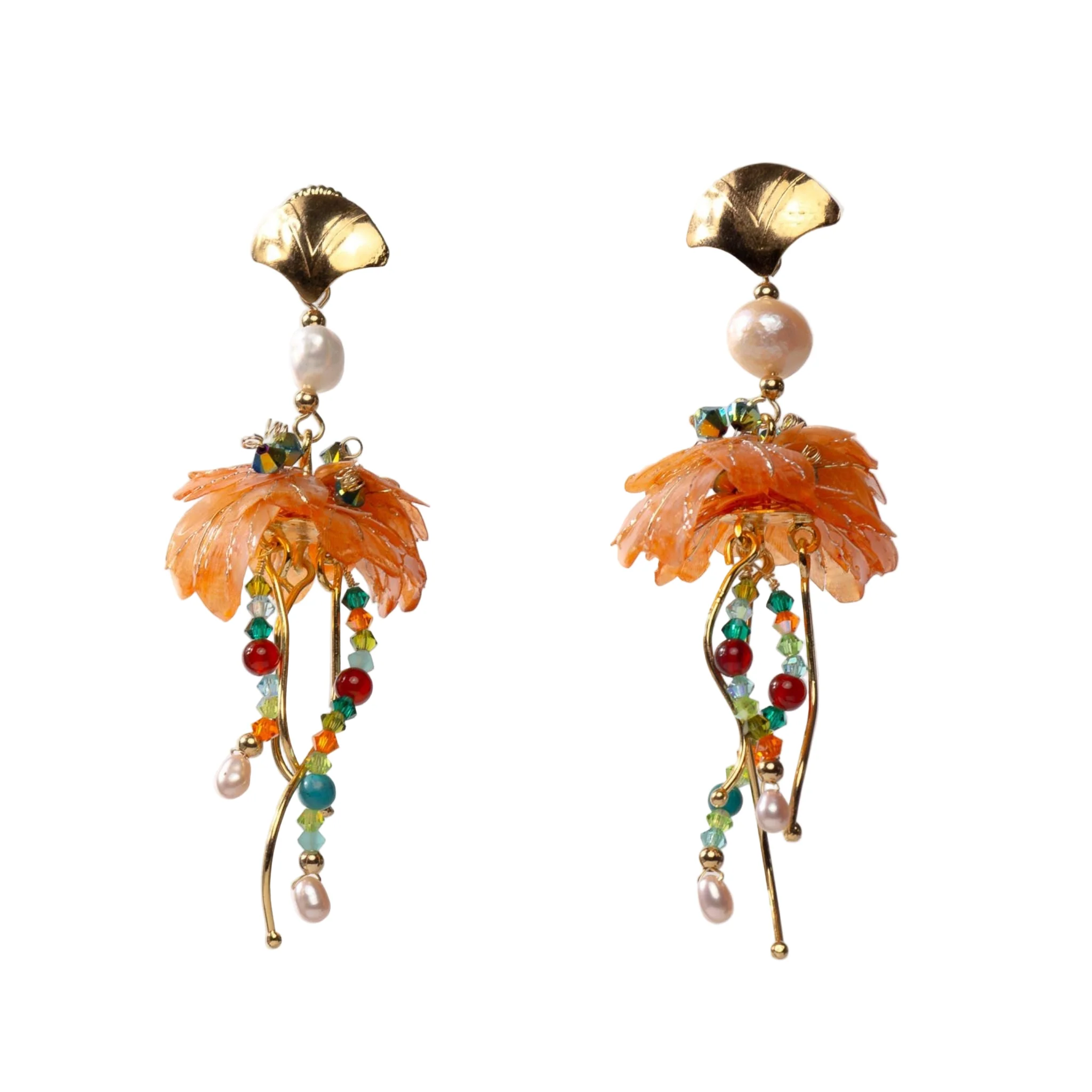 Medusa Earring | Orange