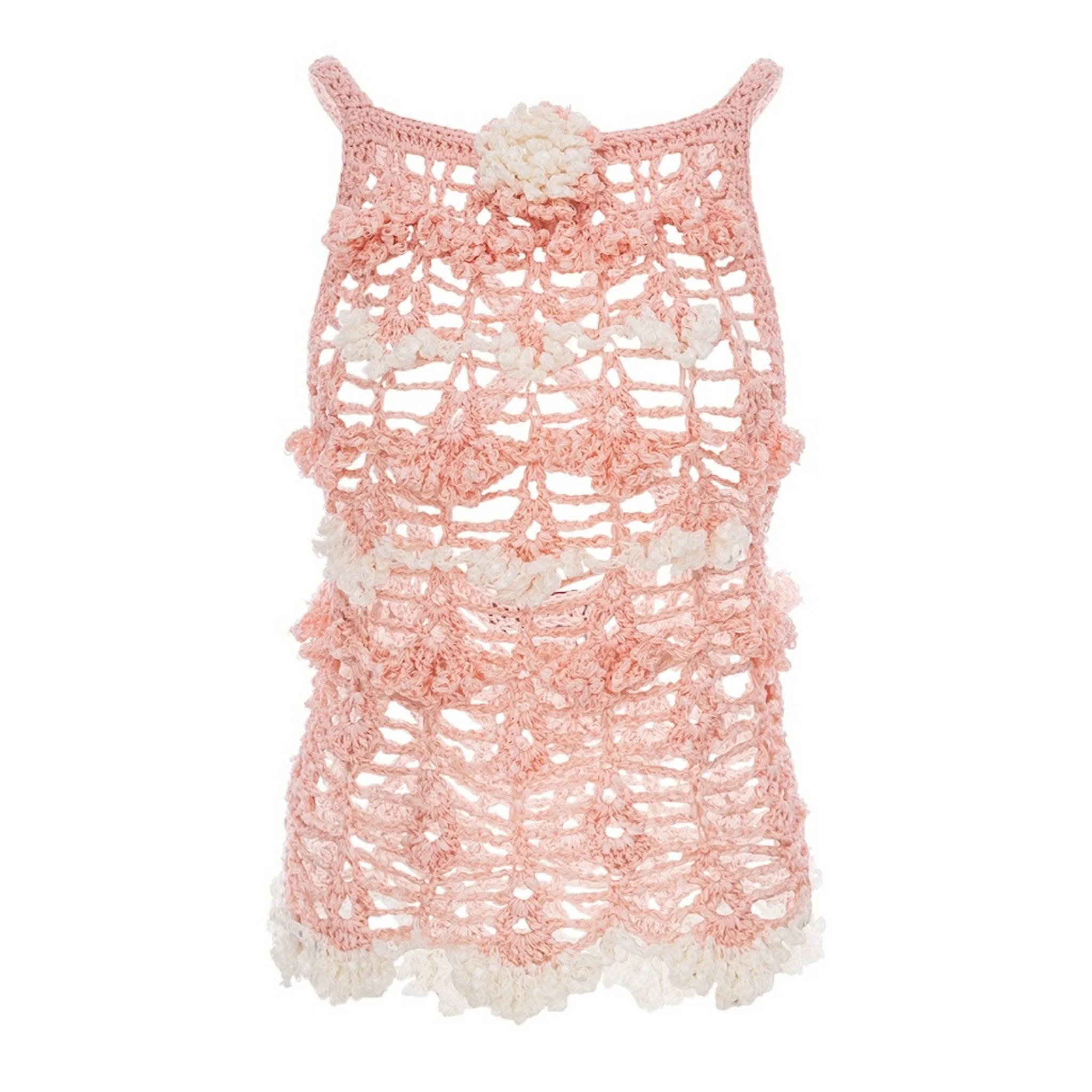Chrysanthemum Handmade Crochet Top | Pink