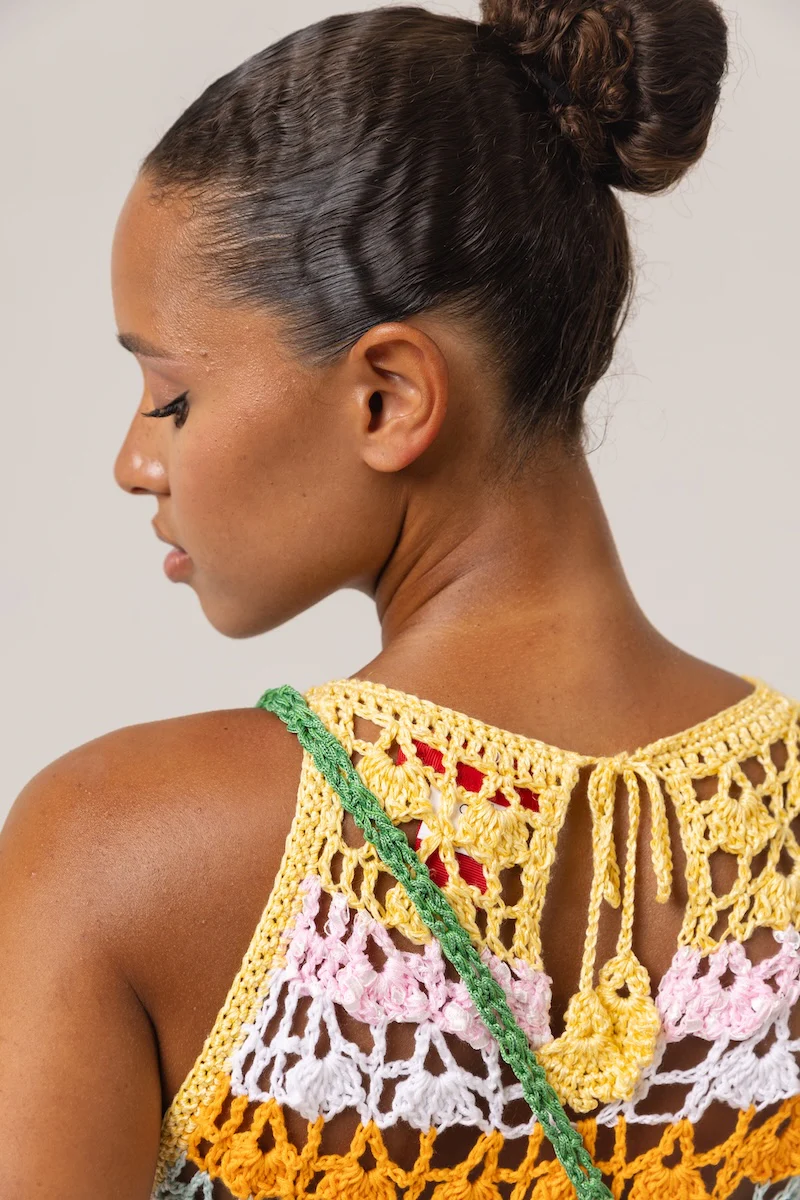 Rainbow Handmade Maxi Crochet Dress - Image 10