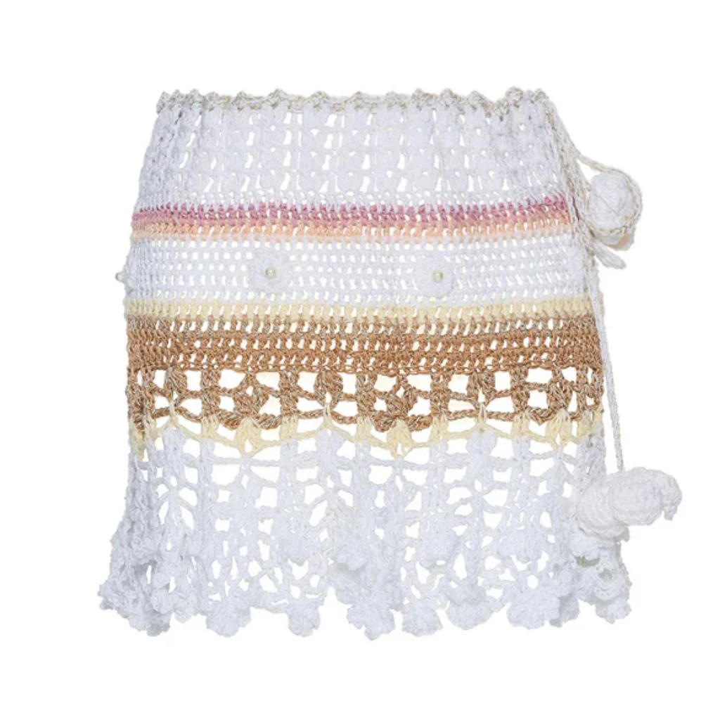 Vanilla Multicolor Handmade Crochet Skirt