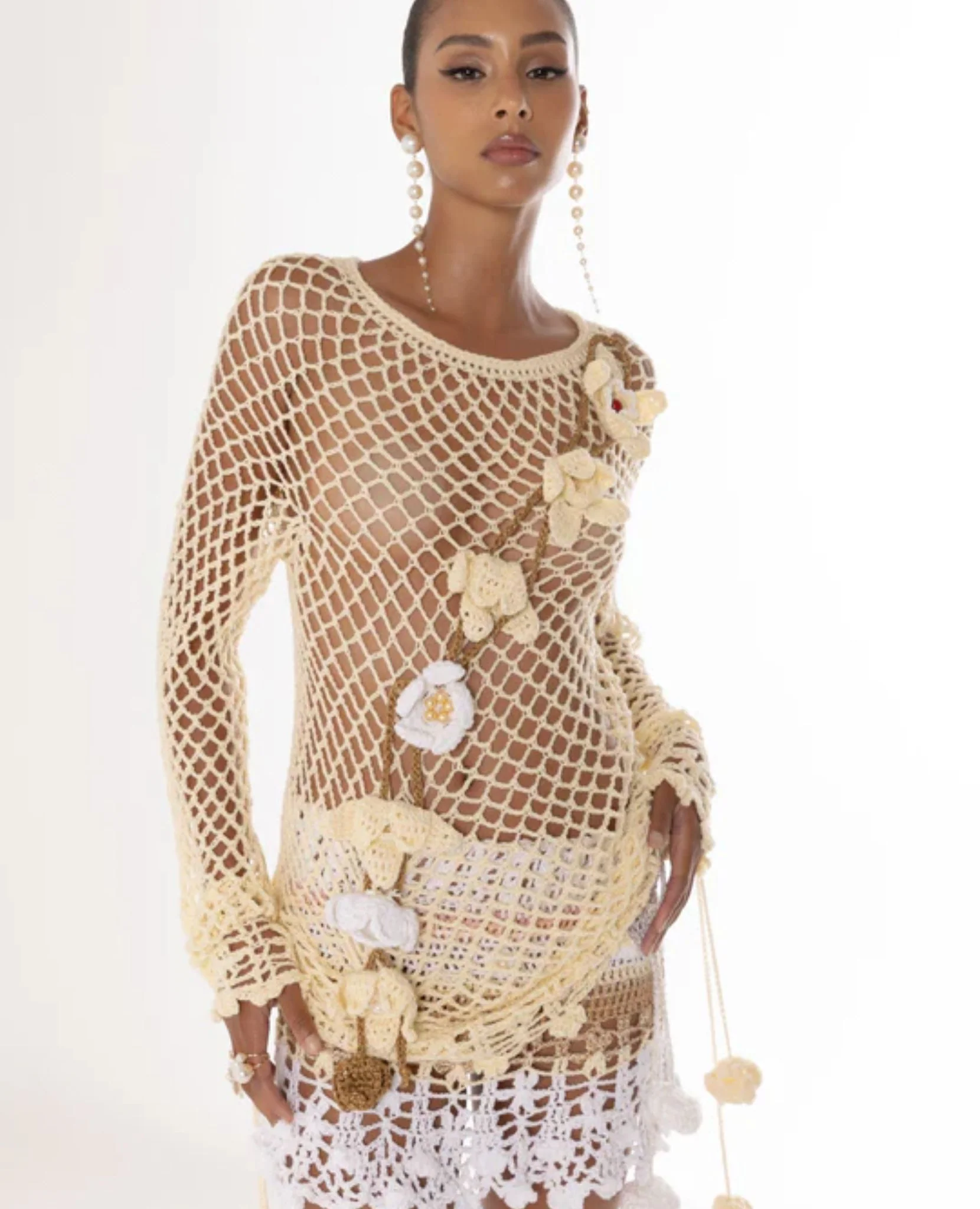 Vanilla Multicolor Handmade Crochet Skirt - Image 4