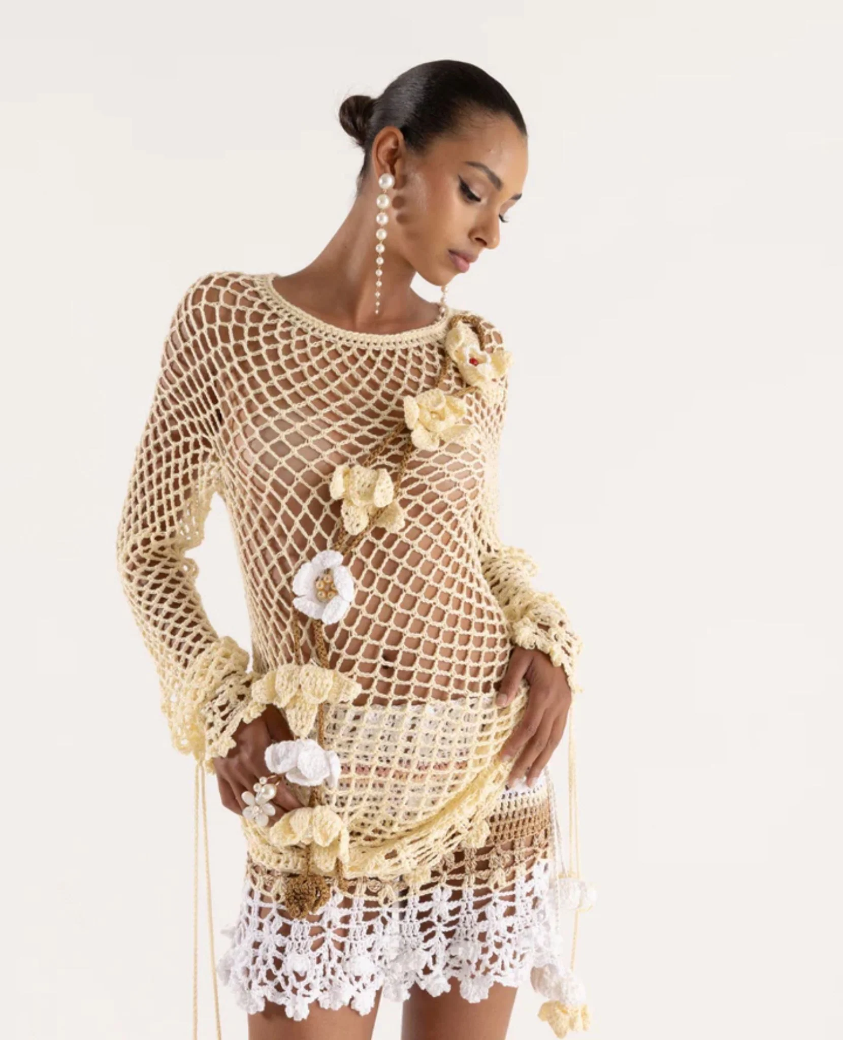 Vanilla Multicolor Handmade Crochet Skirt - Image 5
