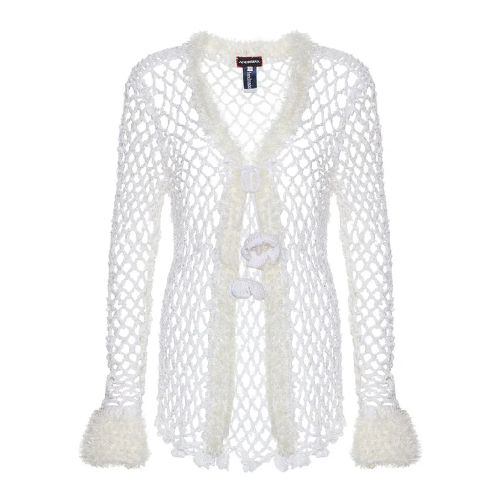 Vanilla White Handmade Crochet Shirt
