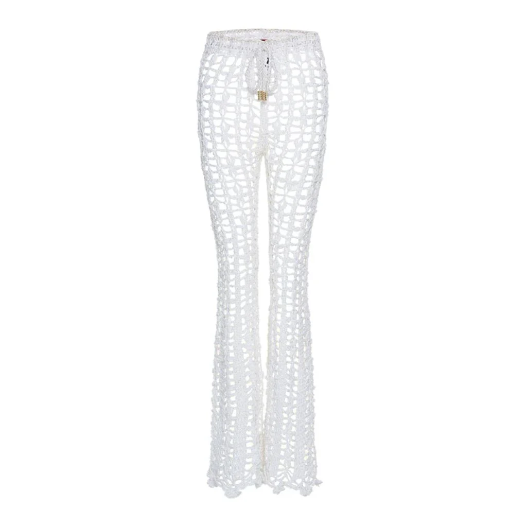 White Vanilla Handmade Crochet Pants