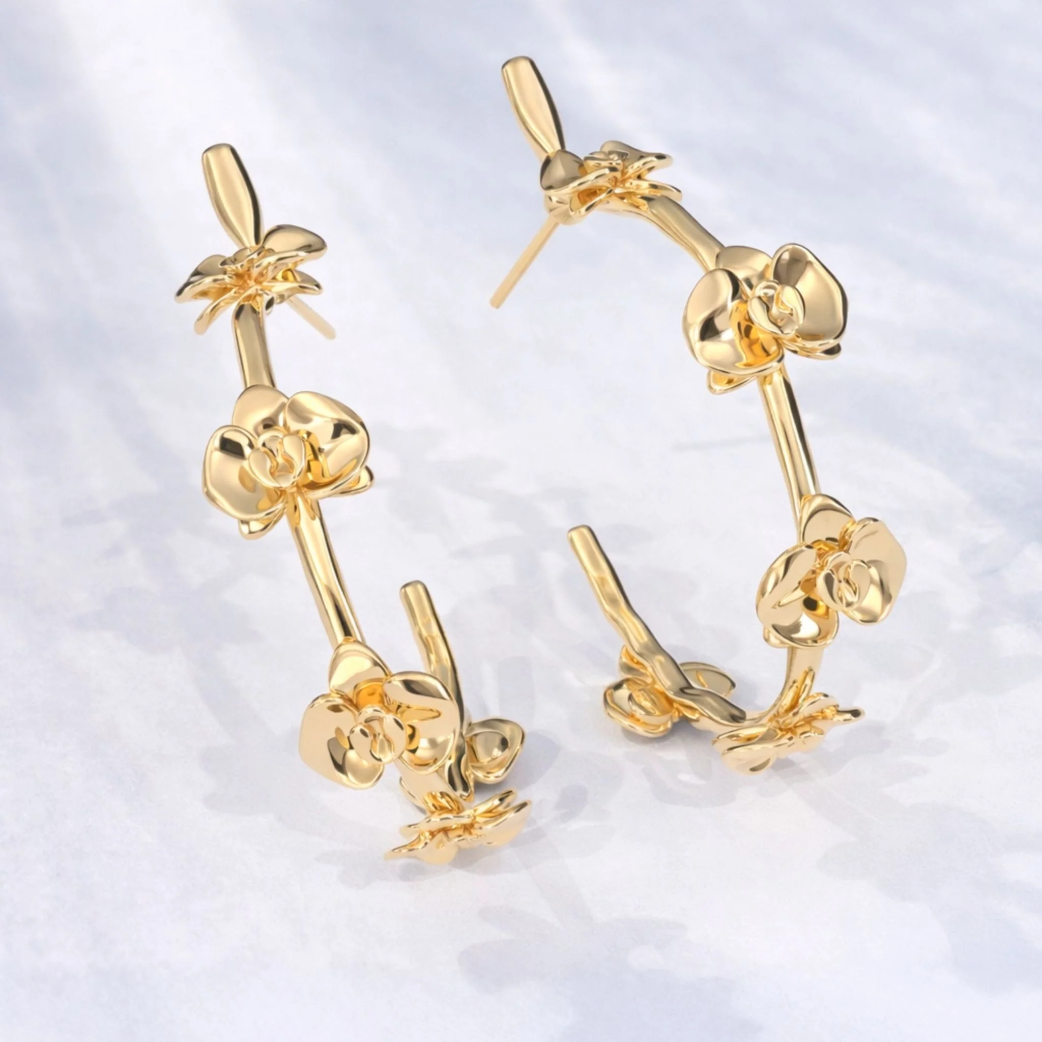 Gold Floralis Hoop - AFlora Collection - Image 3