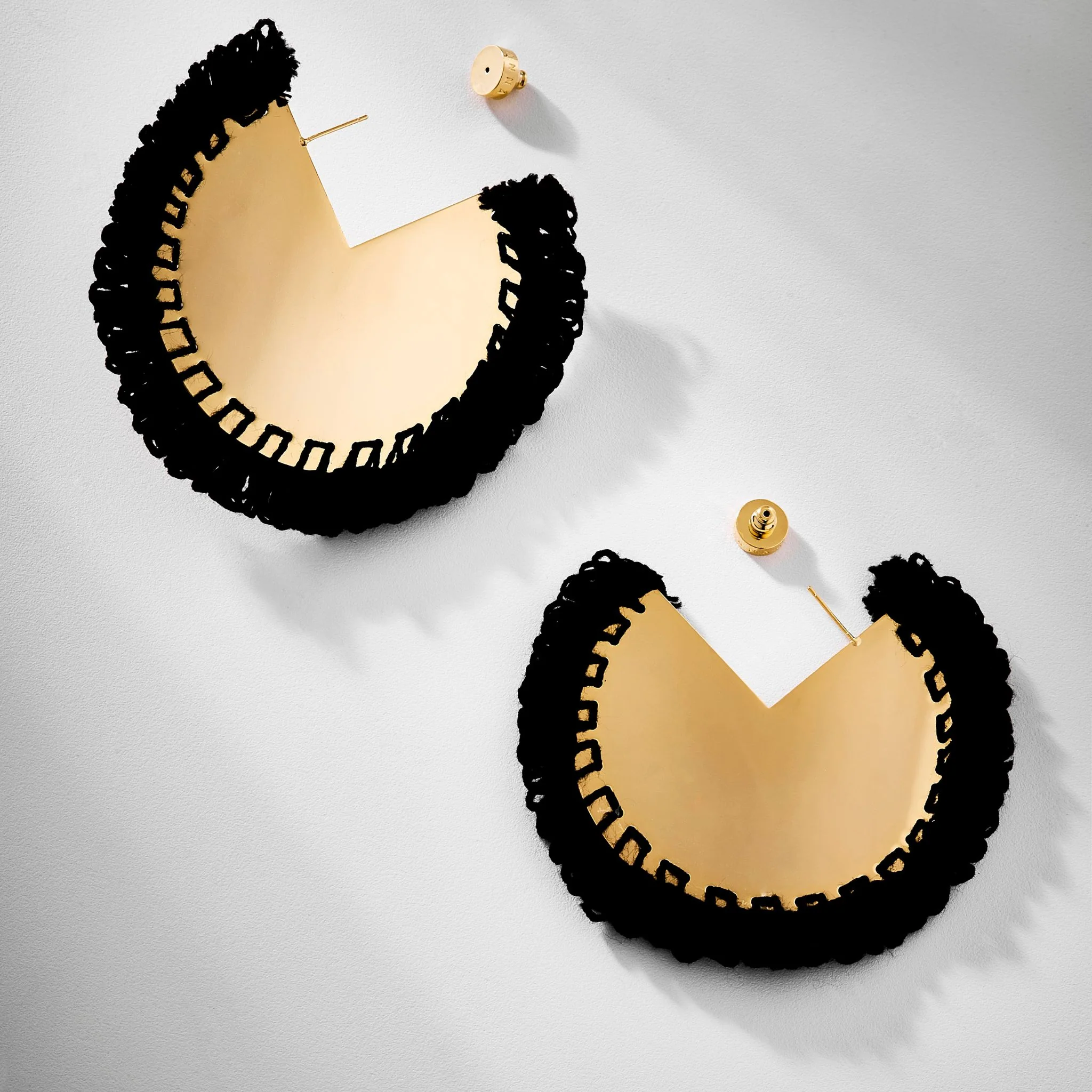 Gold Solare Hoops - Duna Collection - Image 3