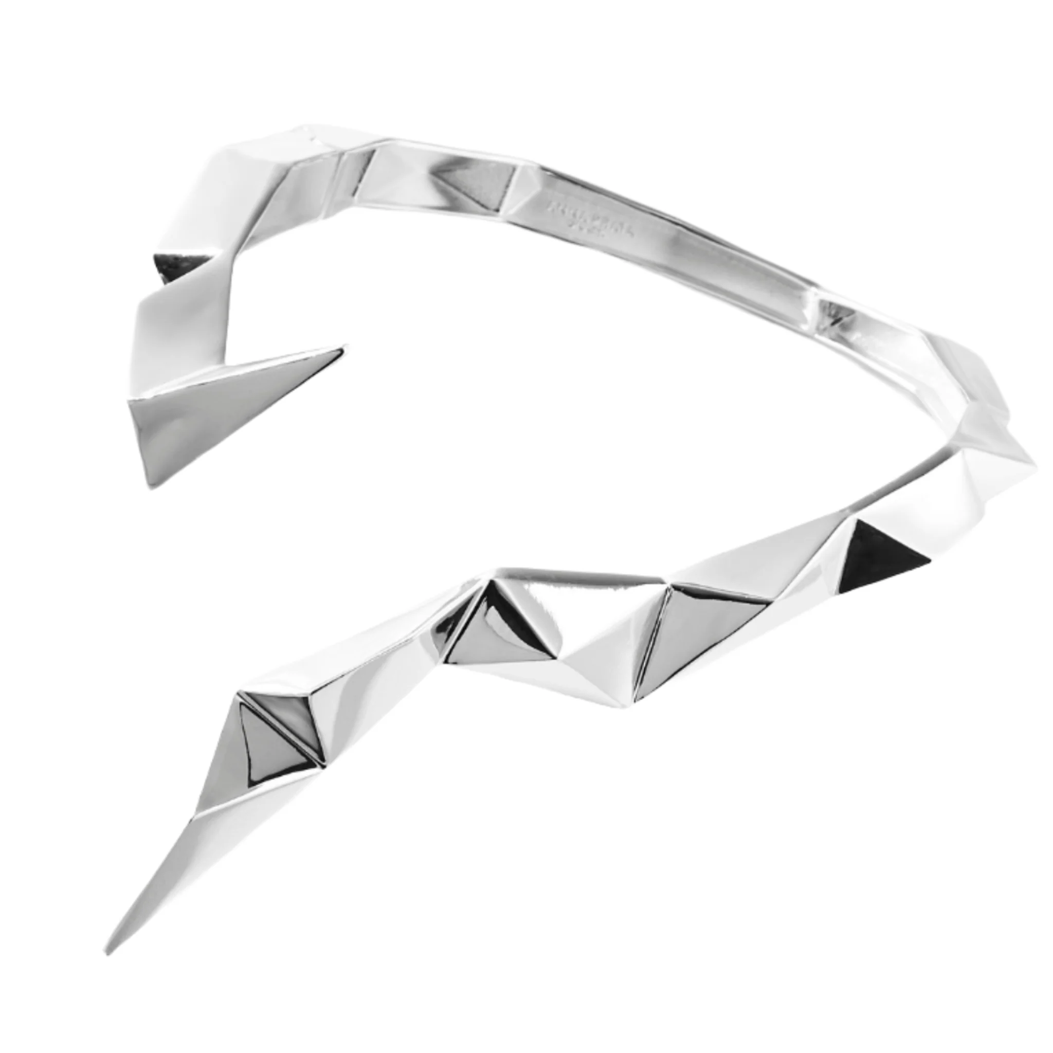 Silver Prisma Choker - Faces Collection