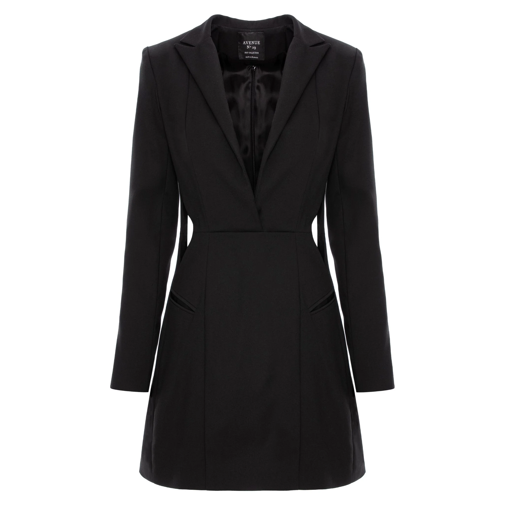 Black Cut-out Blazer Dress