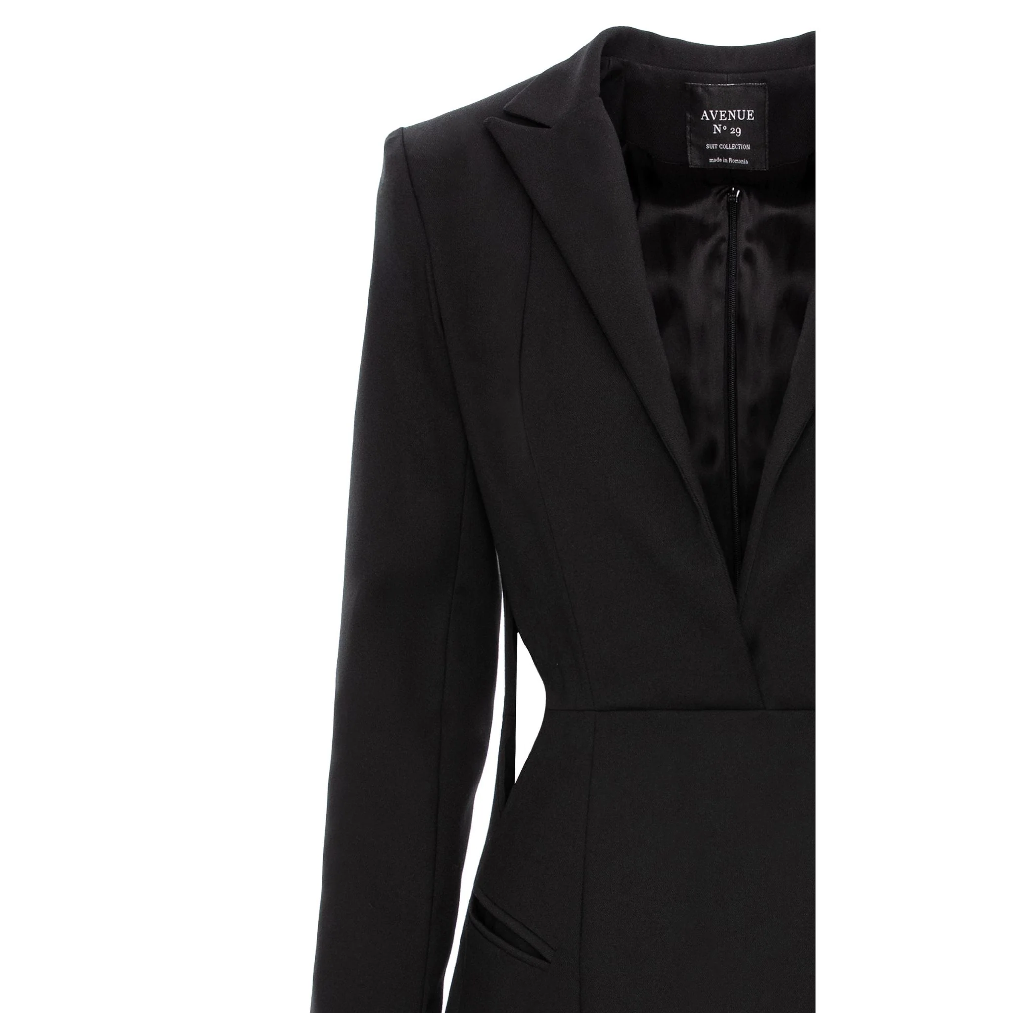 Black Cut-out Blazer Dress - Image 3