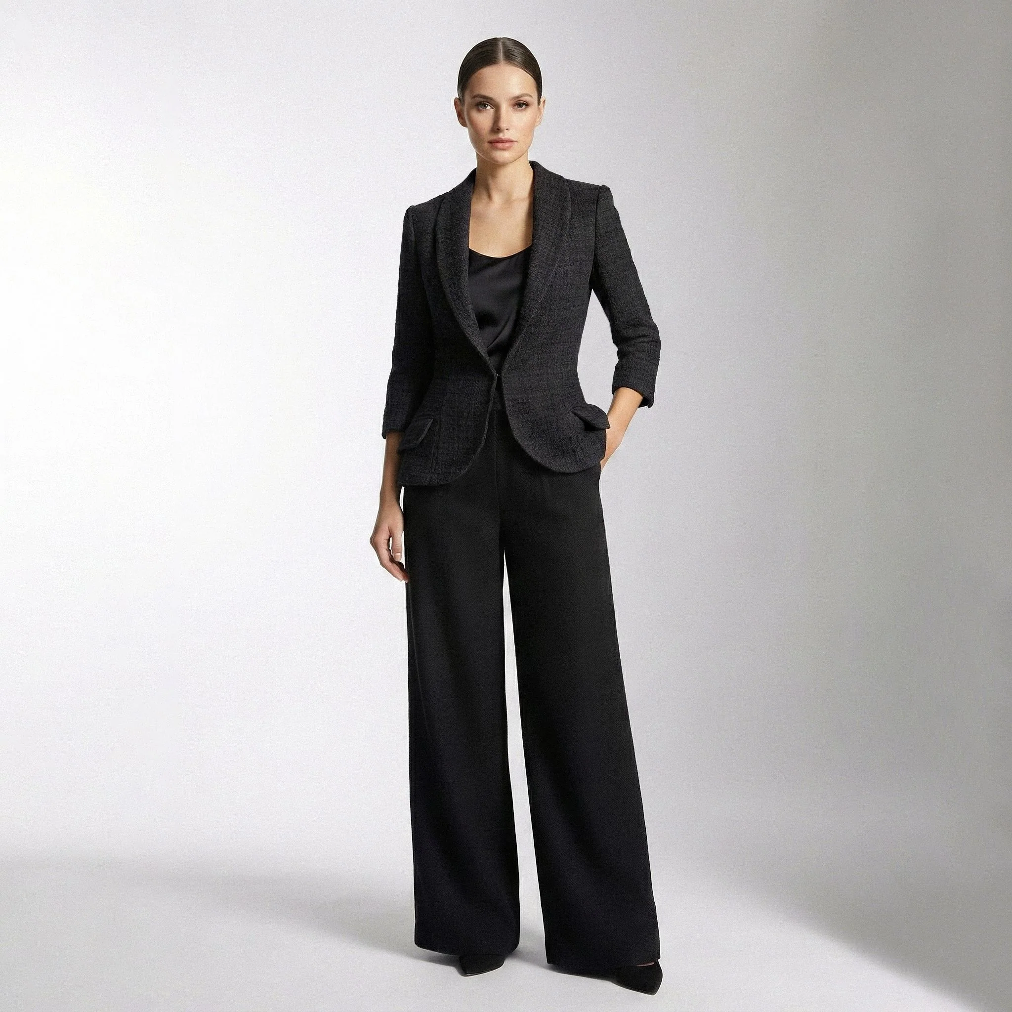 Black Structured Blazer - Image 4