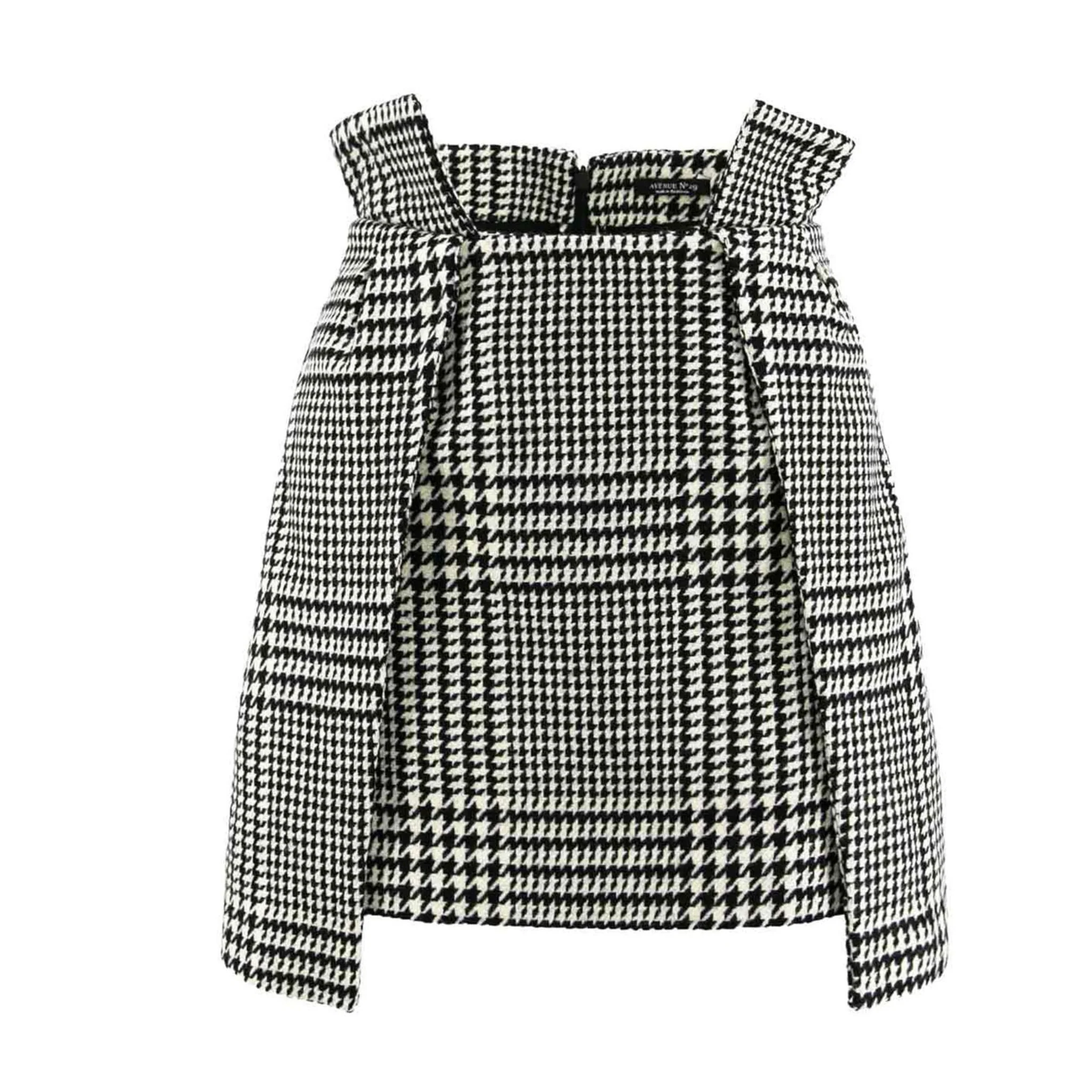 Checked Wool Mini Skirt
