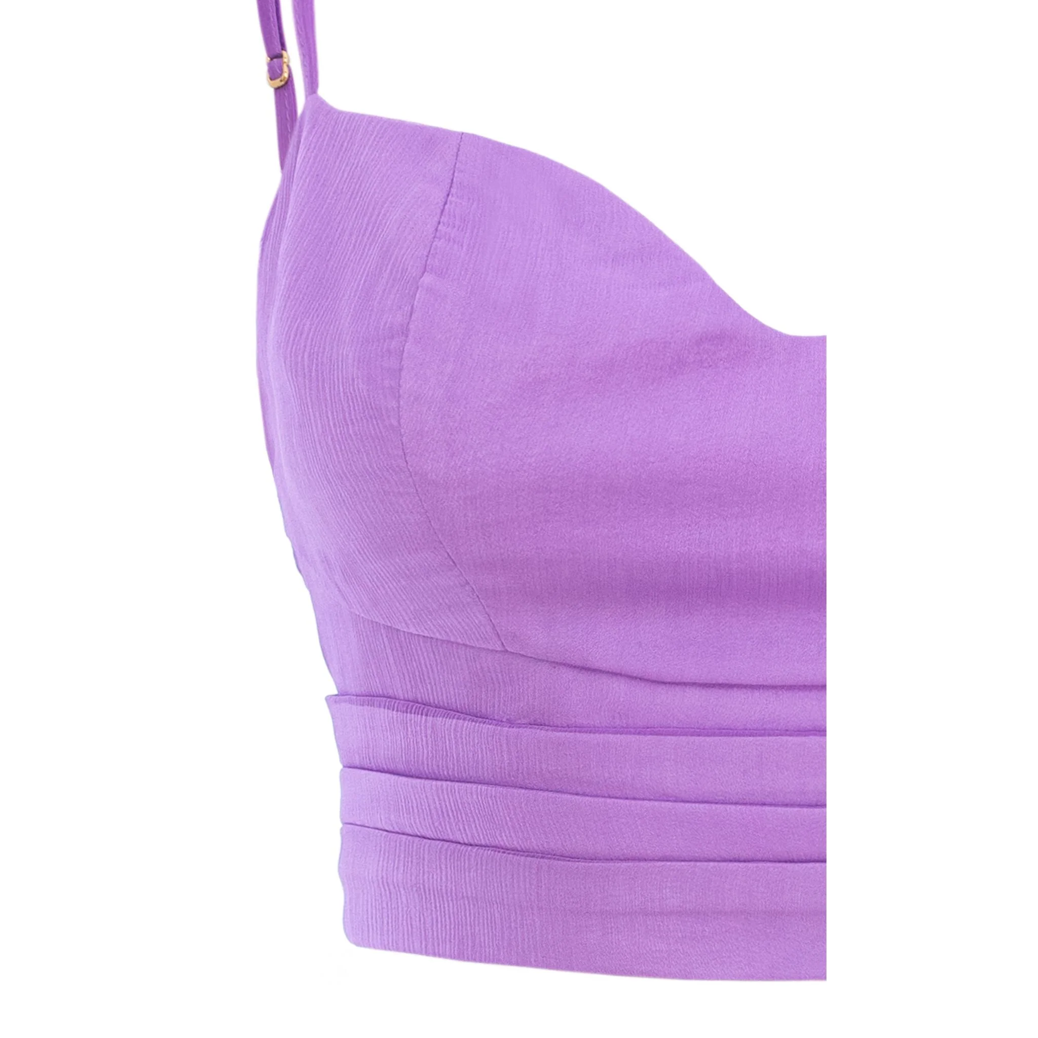 Lilac Silk Corset Top - Image 4