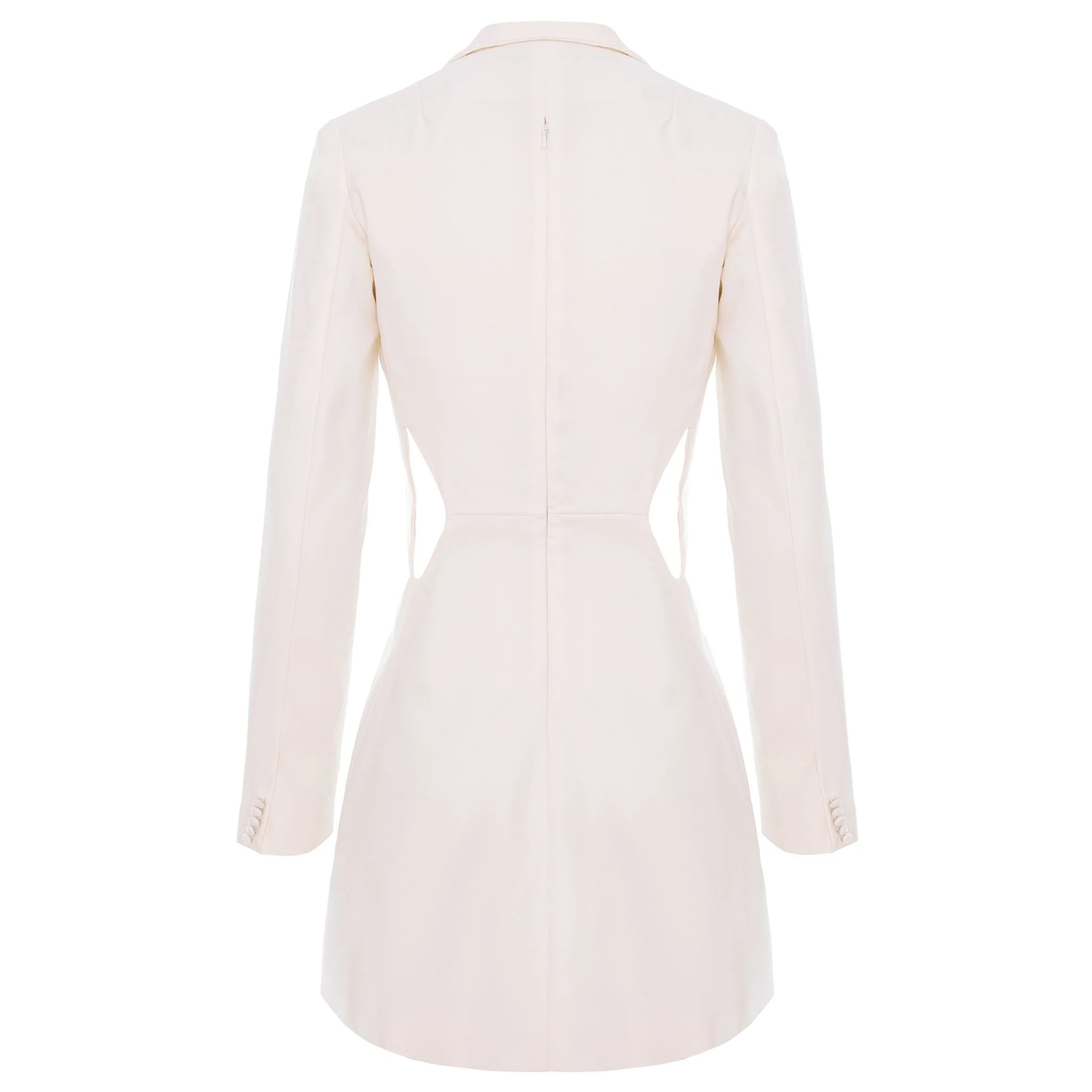White Cut-out Blazer Dress - Image 5