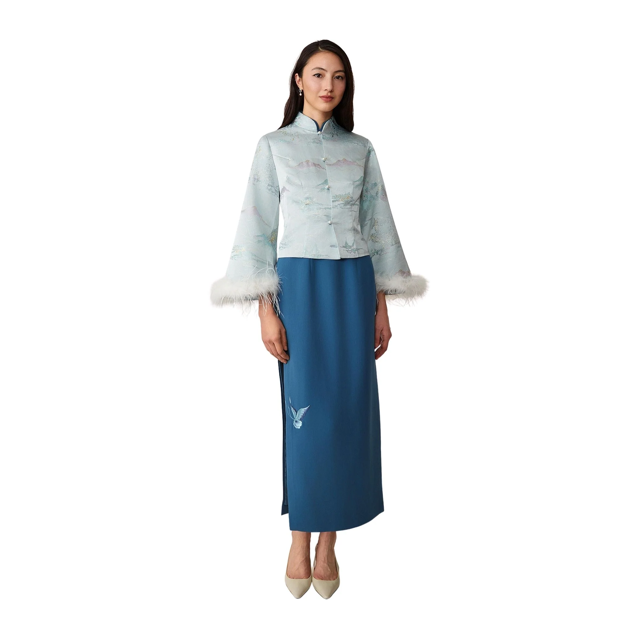 Baby Blue Landscape Jacket - Image 2