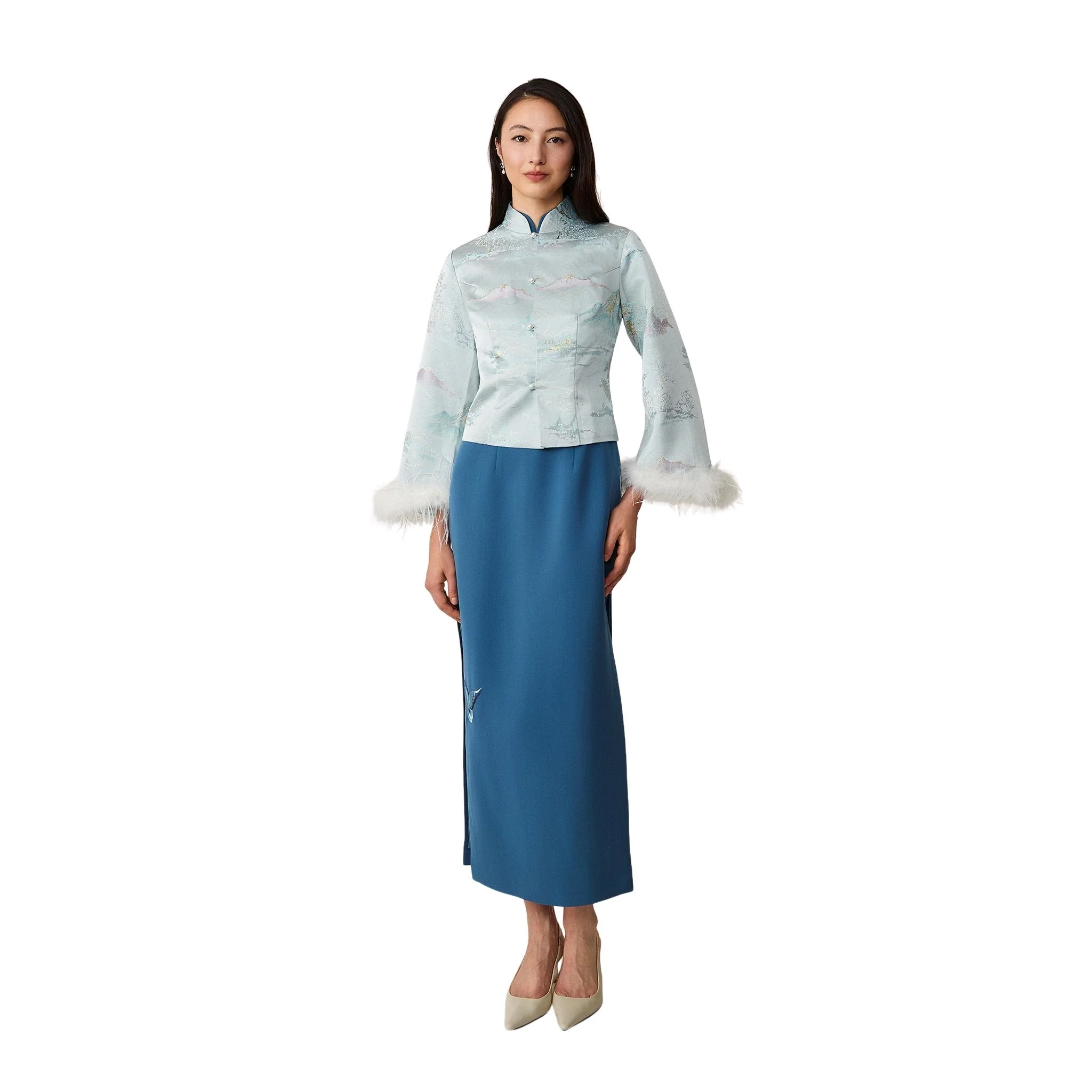 Baby Blue Landscape Jacket - Image 3