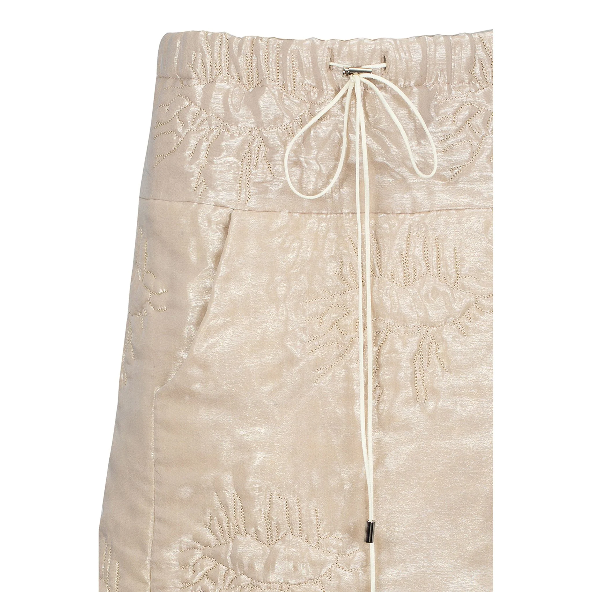 Beige Organza Trapeze Skirt - Image 6