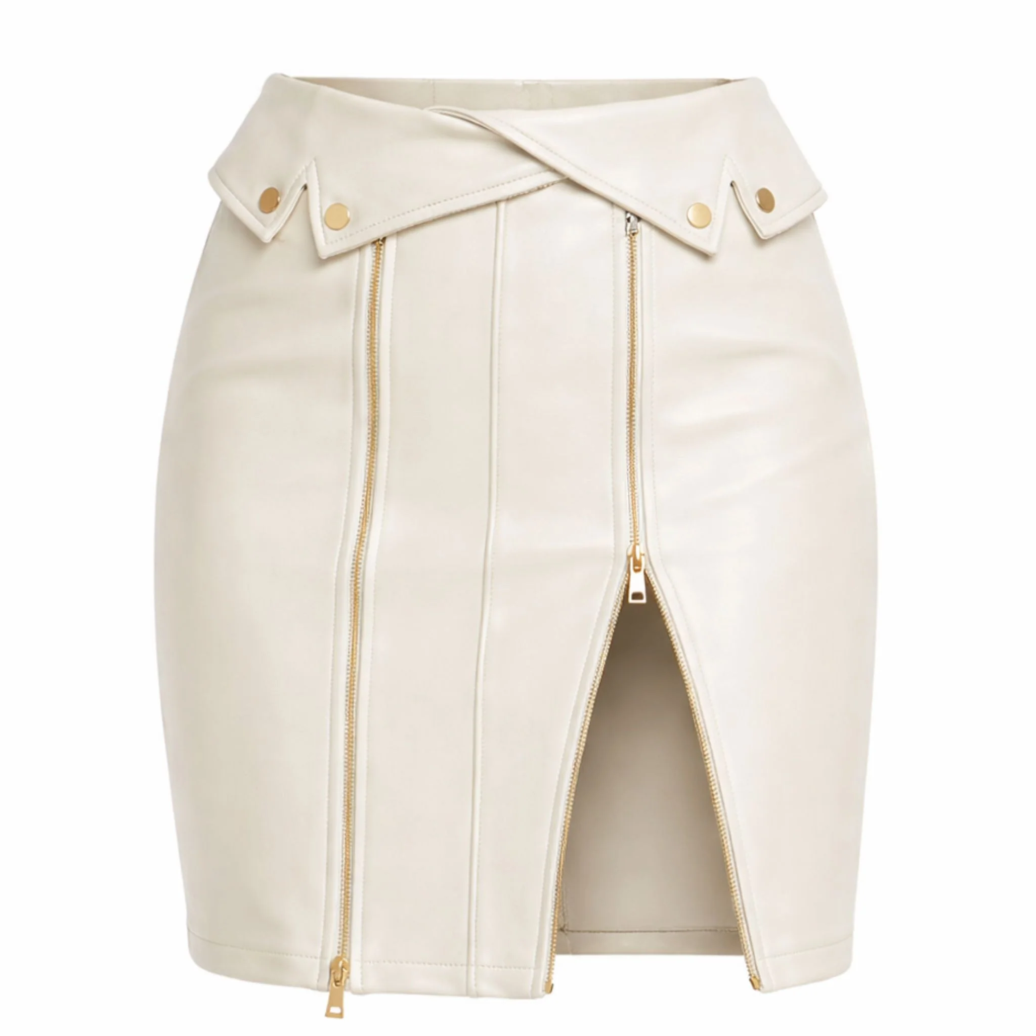 Biker Vegan Leather Skirt