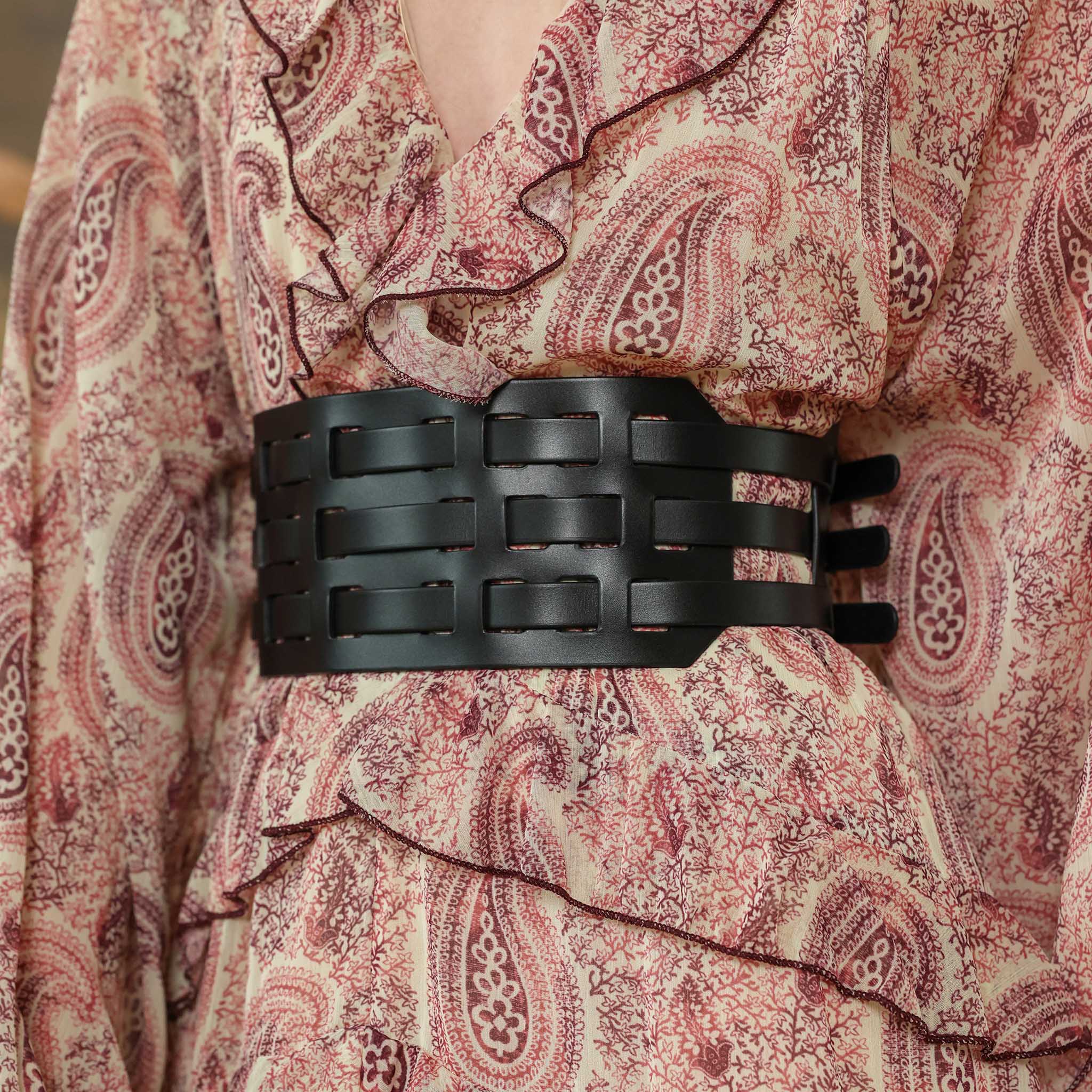 Black Arlo Wide Belt - Image 3