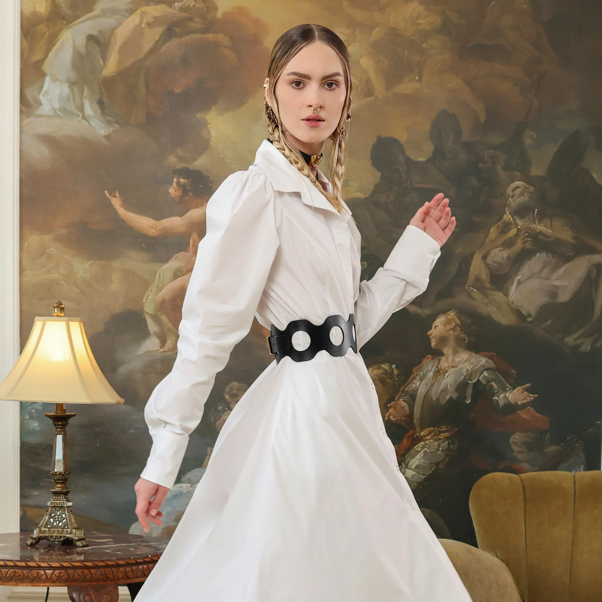 Black Elowen Wide Belt - Image 4