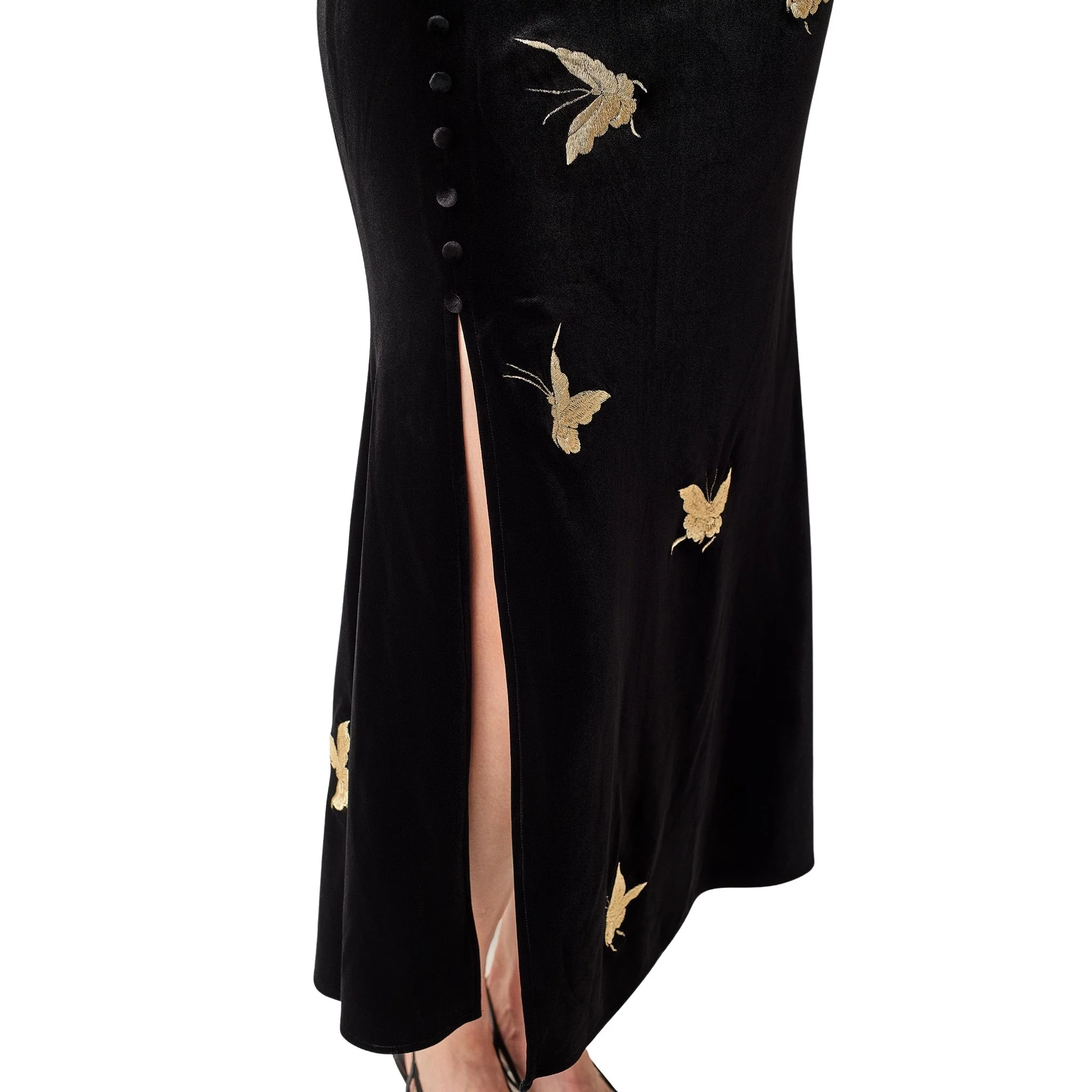 Black Golden-Butterfly Fishtail Skirt - Image 3