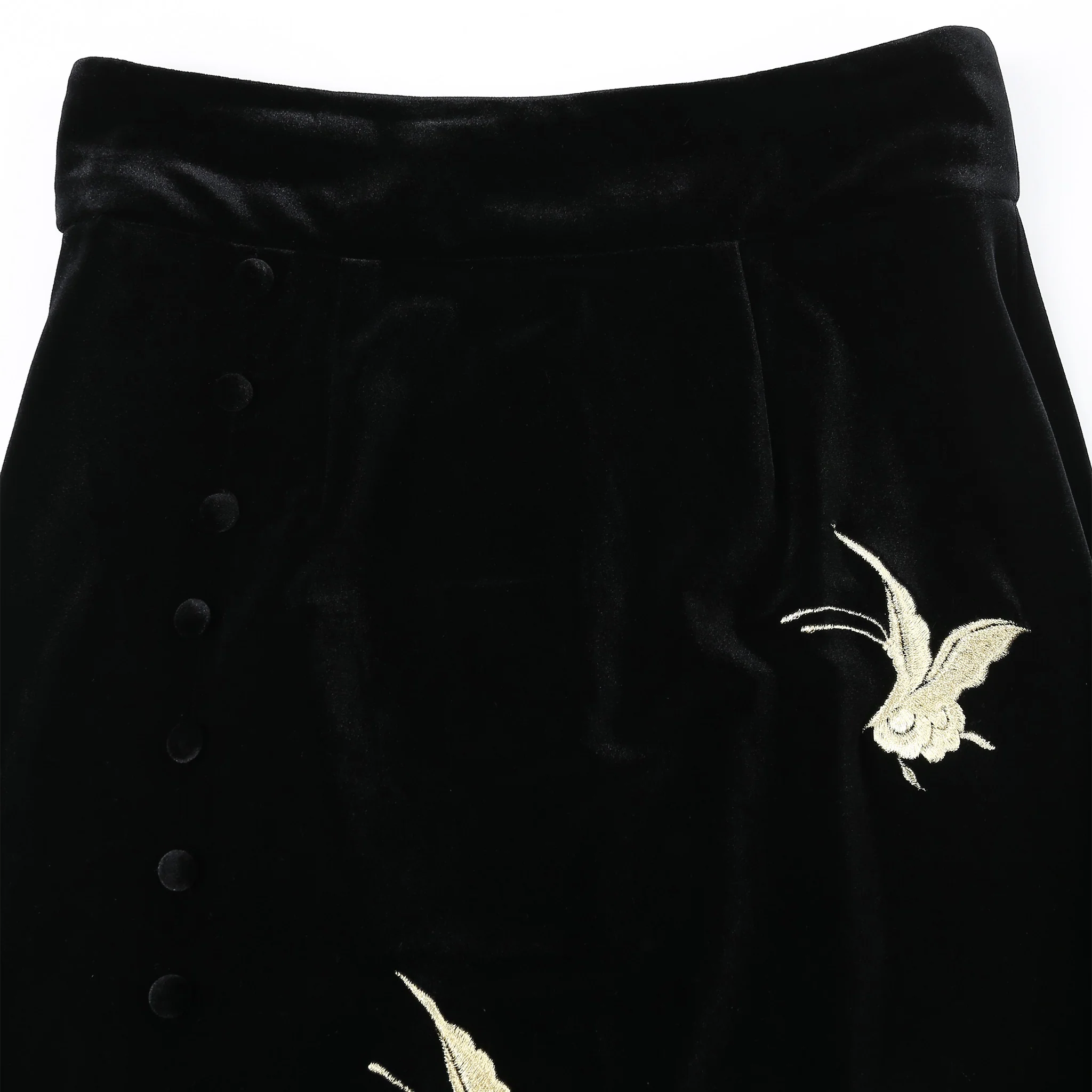 Black Golden-Butterfly Fishtail Skirt - Image 7