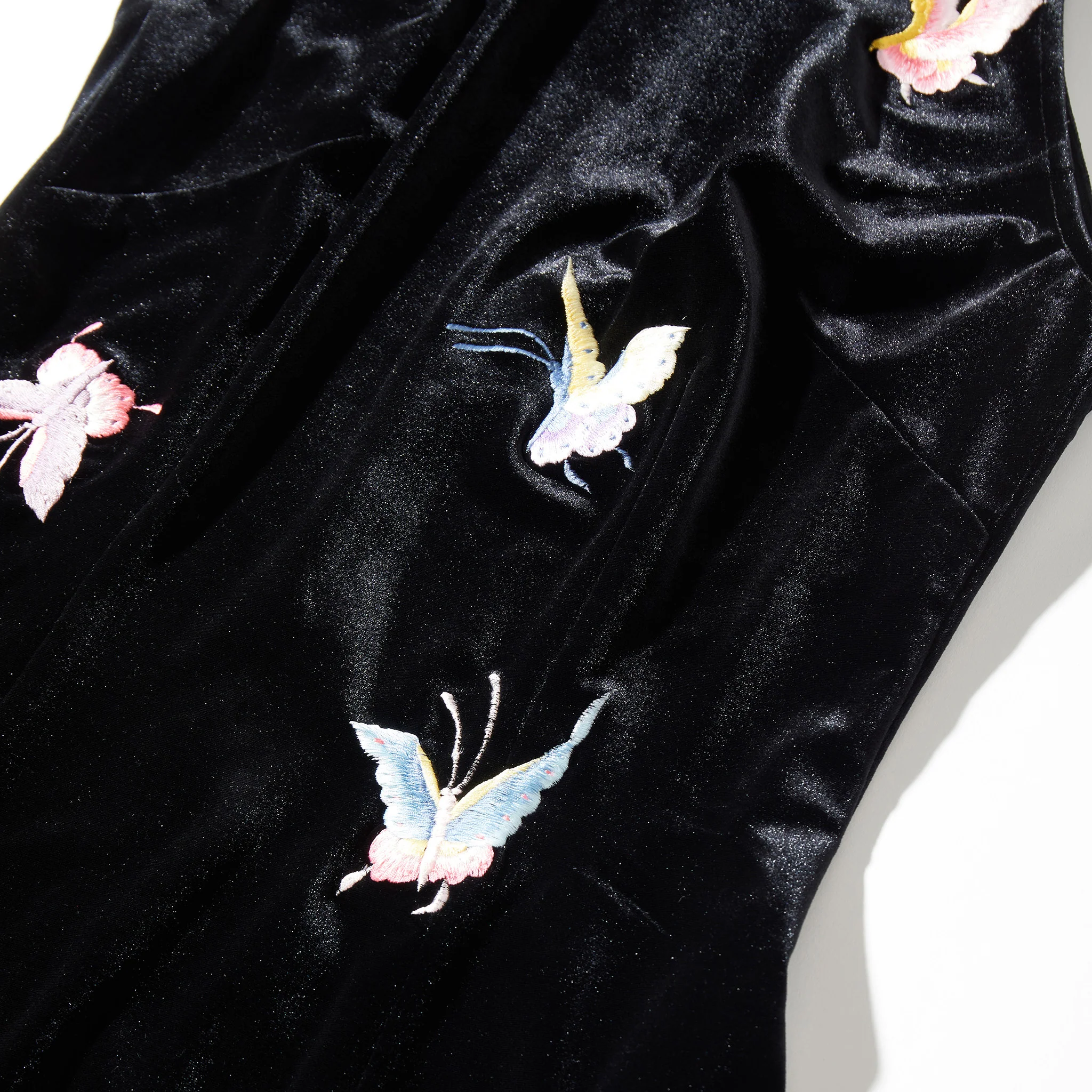 Black Halter-Neck Butterfly Qipao - Image 6