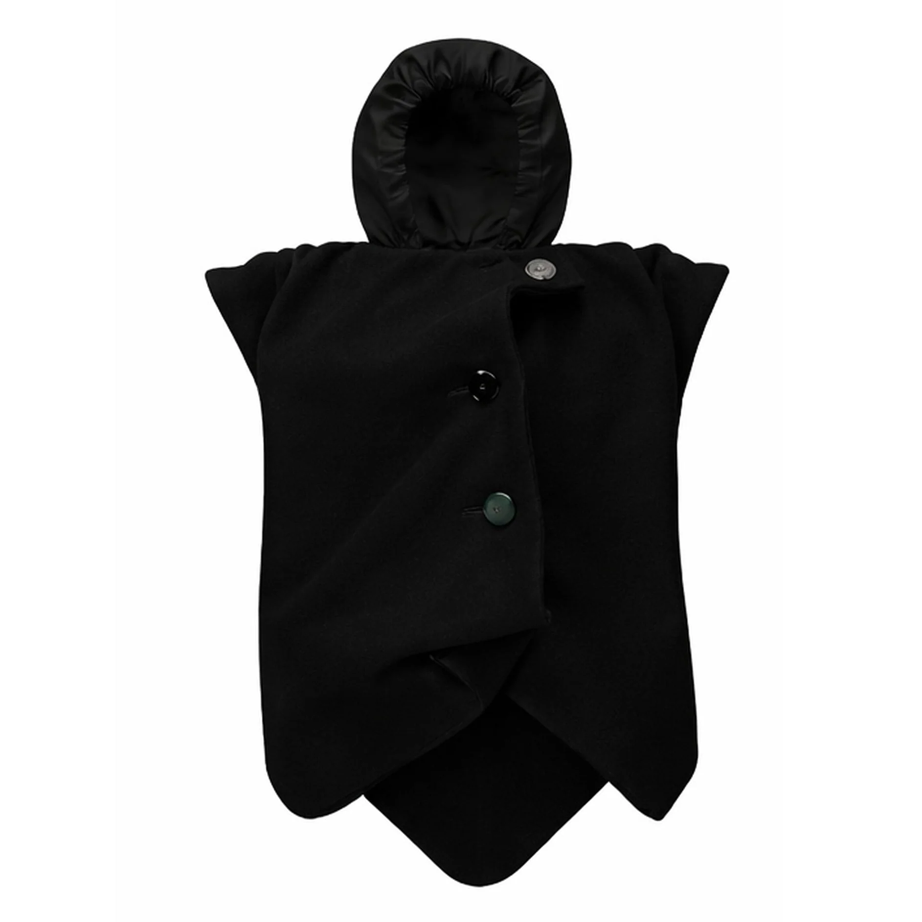 Black “Mythogenesis” Wavy Ruched Vest