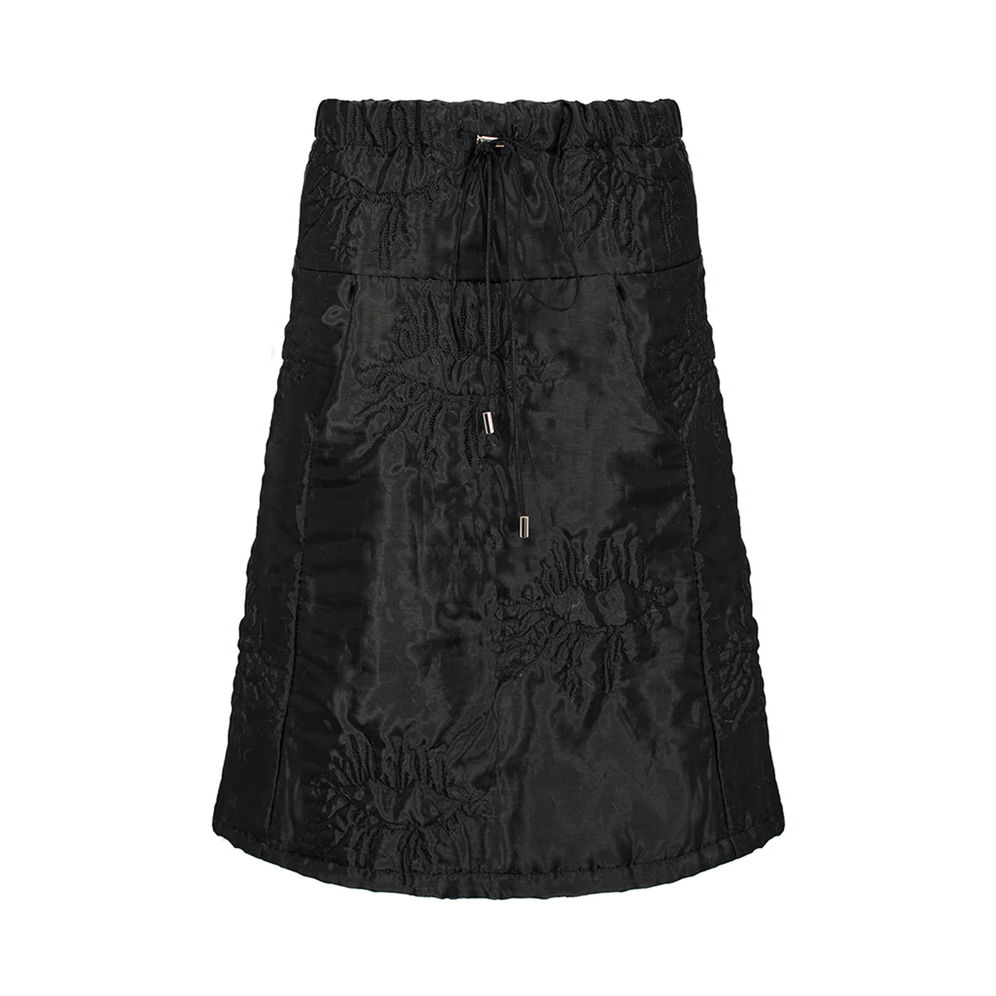 Black Organza Trapeze Skirt