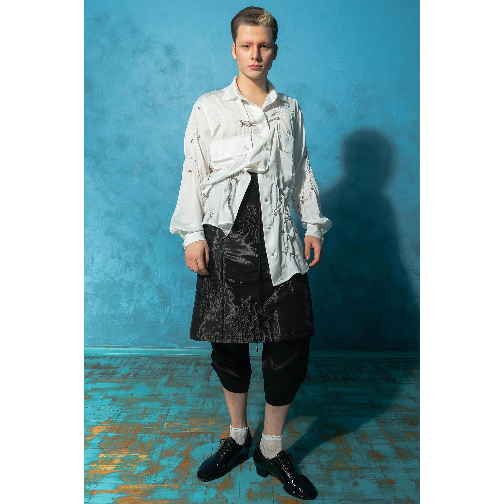 Black Organza Trapeze Skirt - Image 2