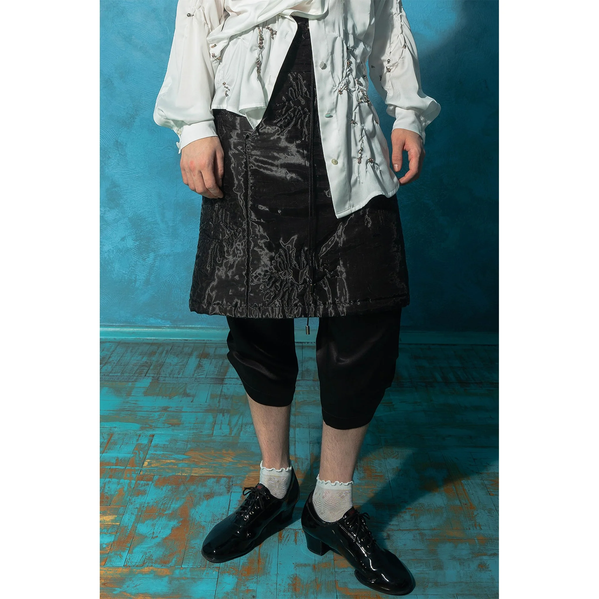 Black Organza Trapeze Skirt - Image 3