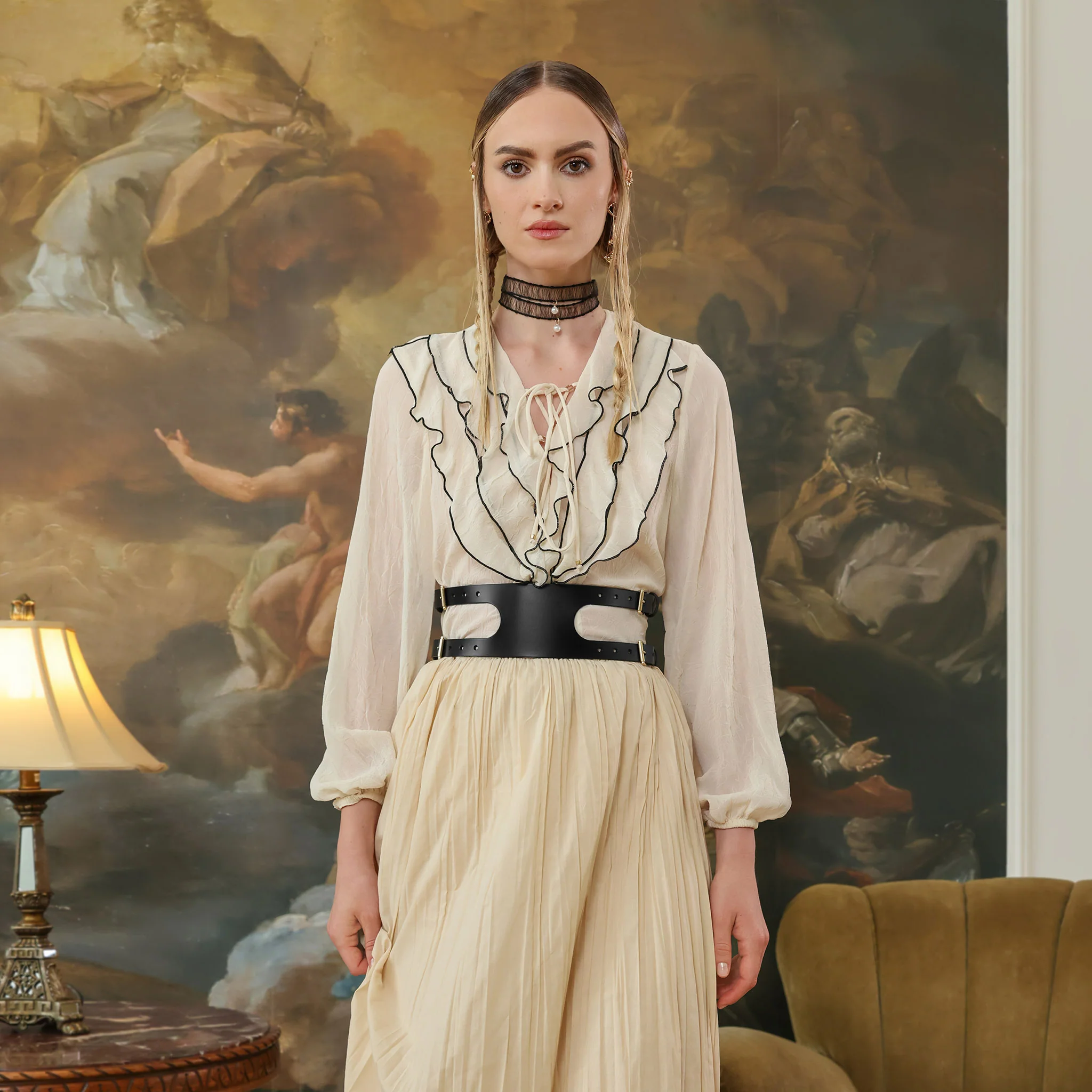 Black Orin Wide Belt - Image 2