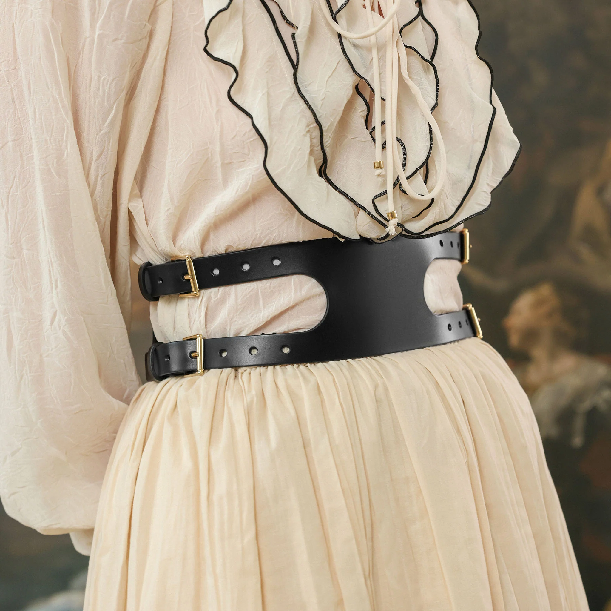 Black Orin Wide Belt - Image 3