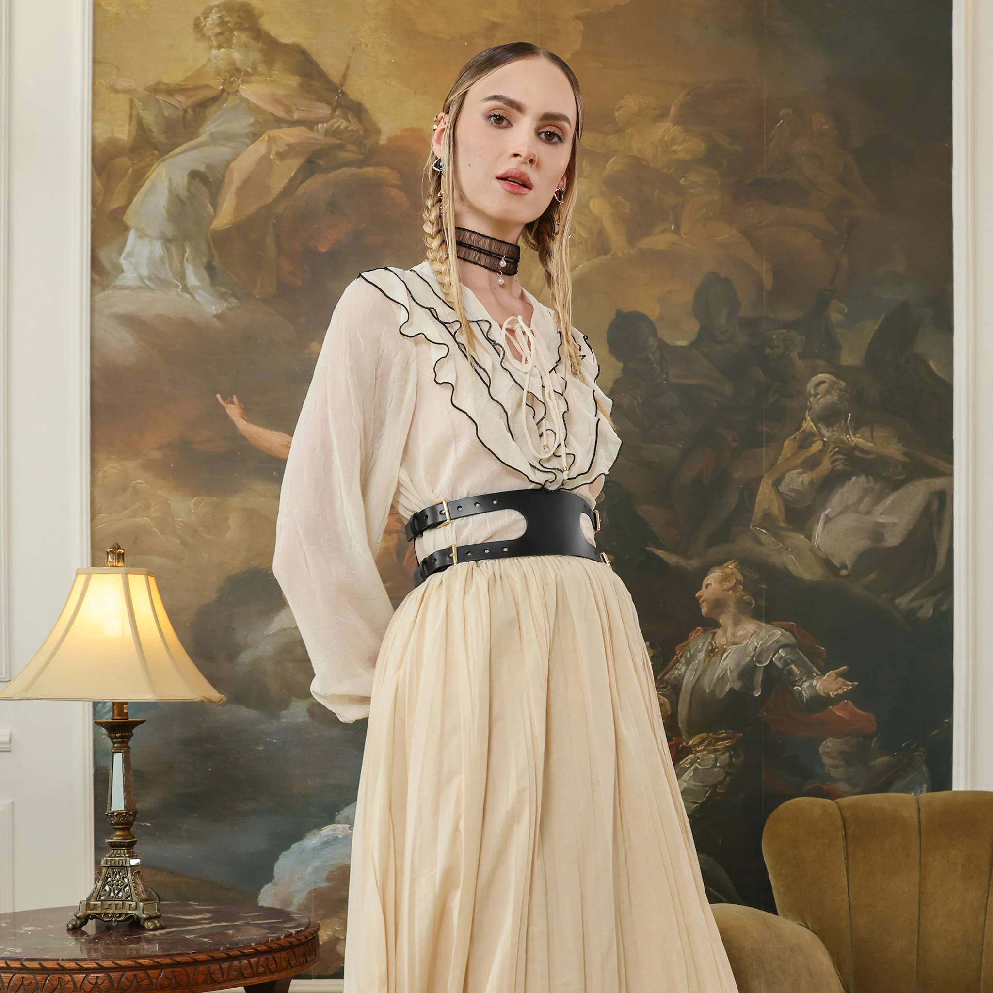 Black Orin Wide Belt - Image 4