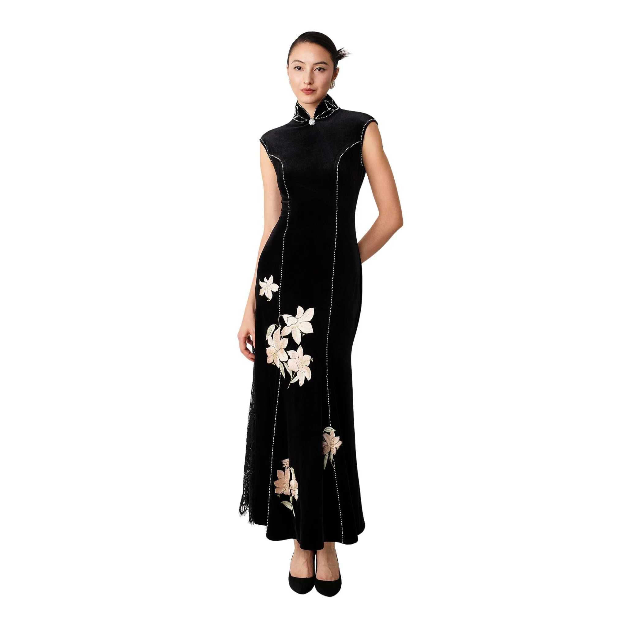 Black Pearl & Lily Qipao - Image 2