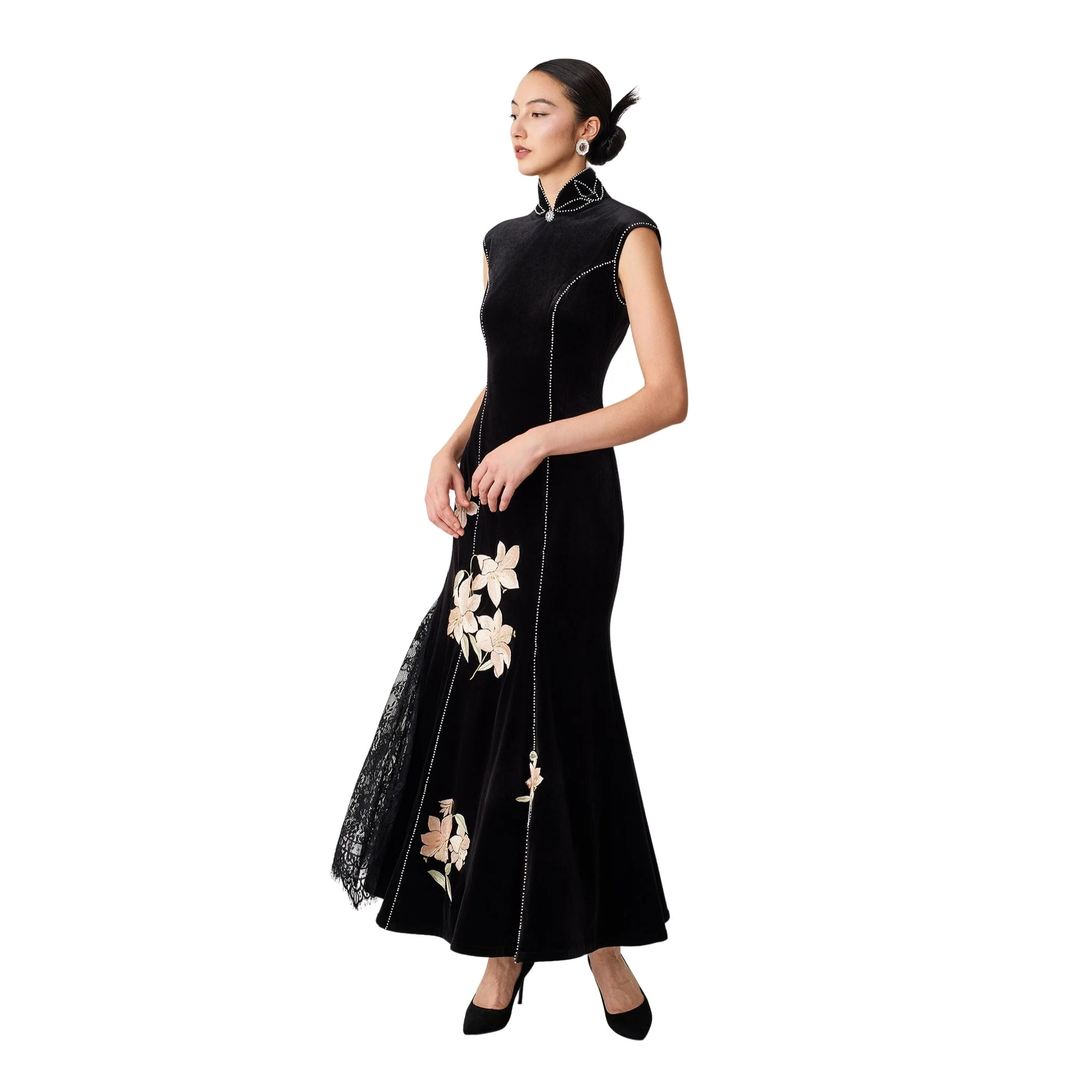Black Pearl & Lily Qipao - Image 3