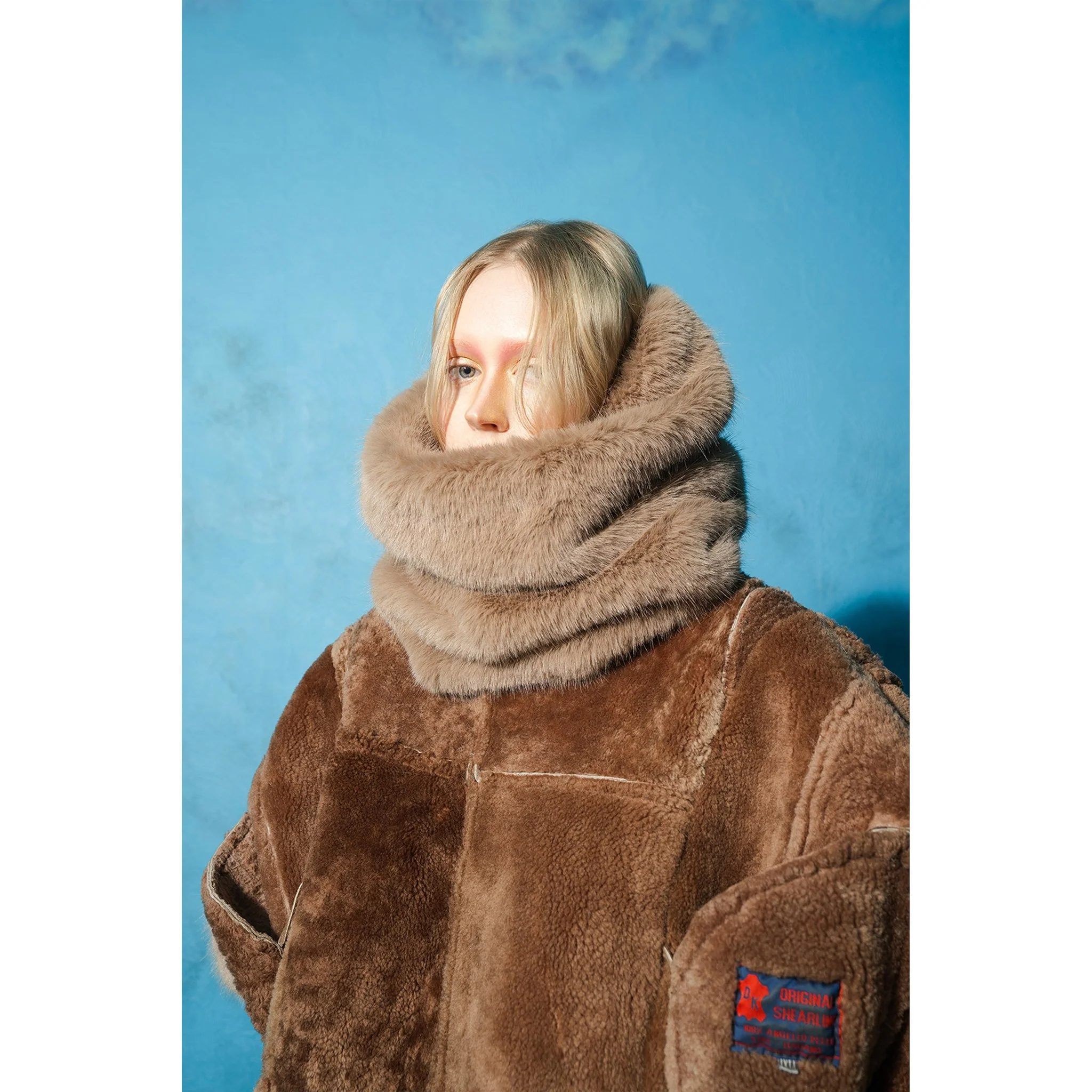 Brown & Mint Reversible Faux Fur Jacket - Image 3