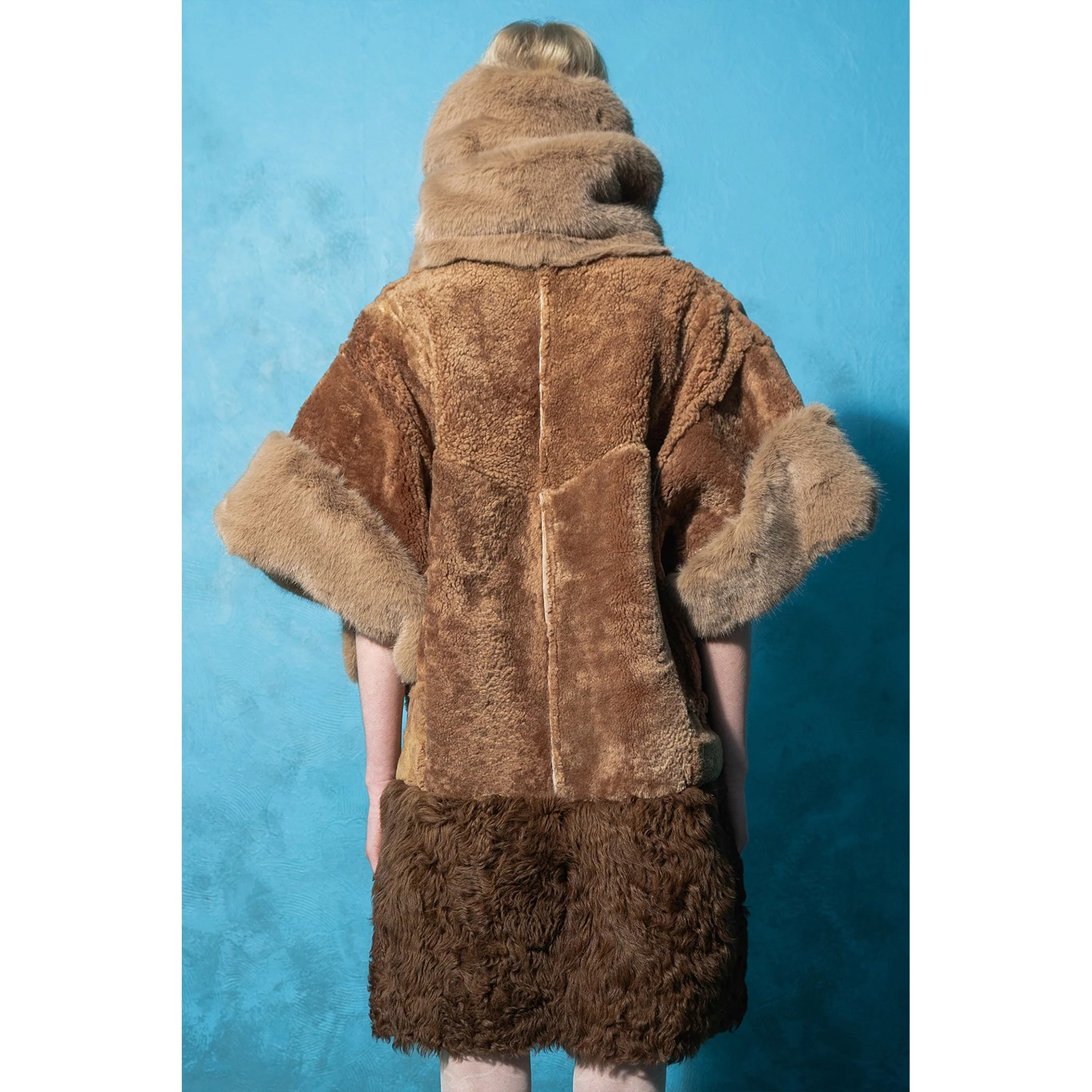 Brown & Mint Reversible Faux Fur Jacket - Image 4