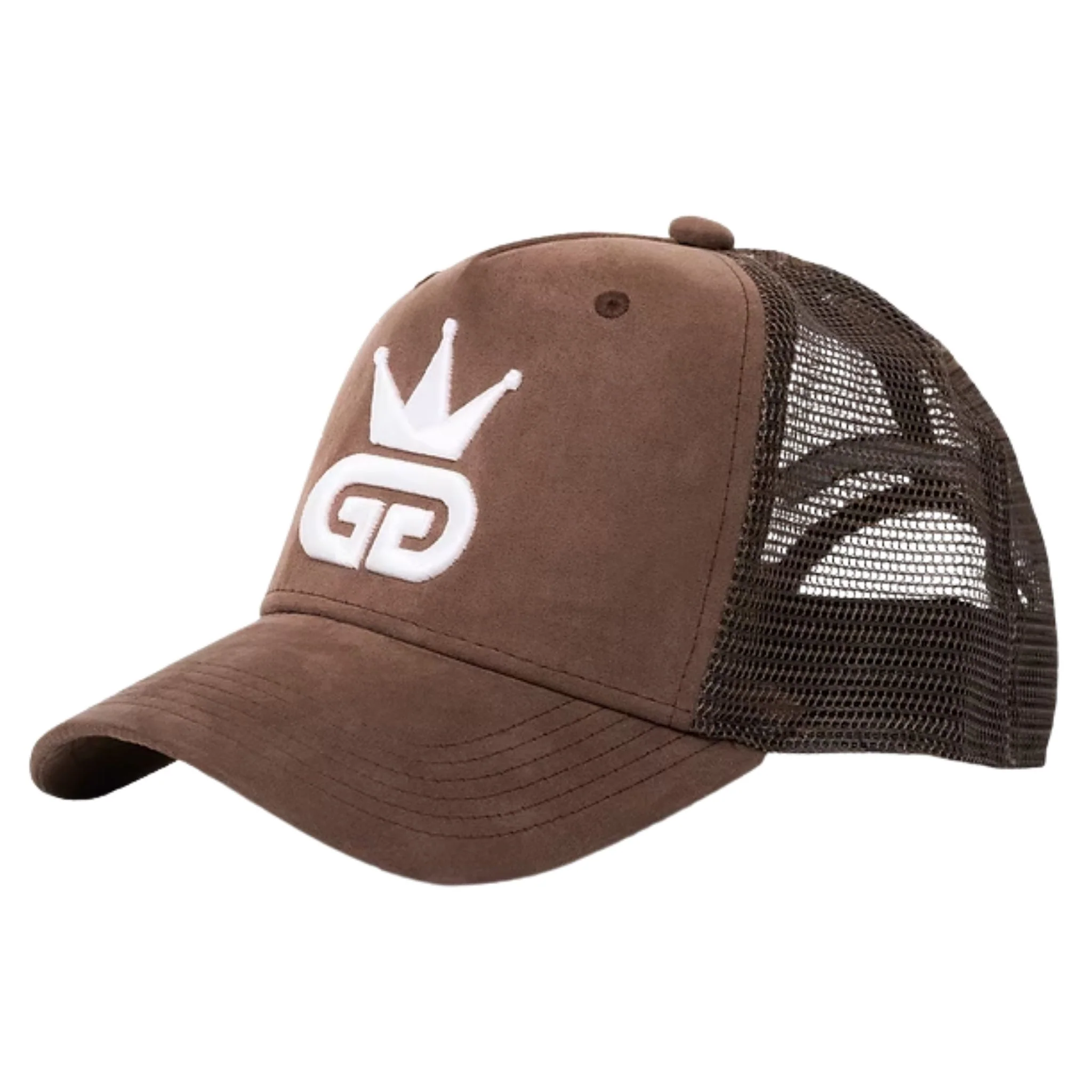 Caramel Brown Suede Mesh Hat - Image 3
