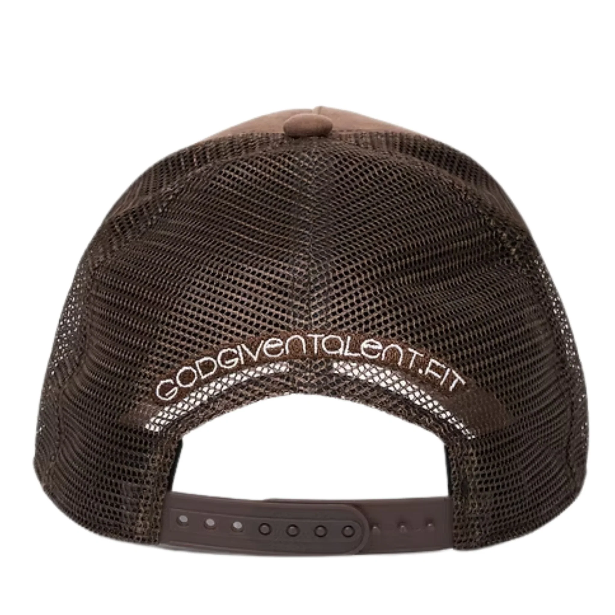 Caramel Brown Suede Mesh Hat - Image 4