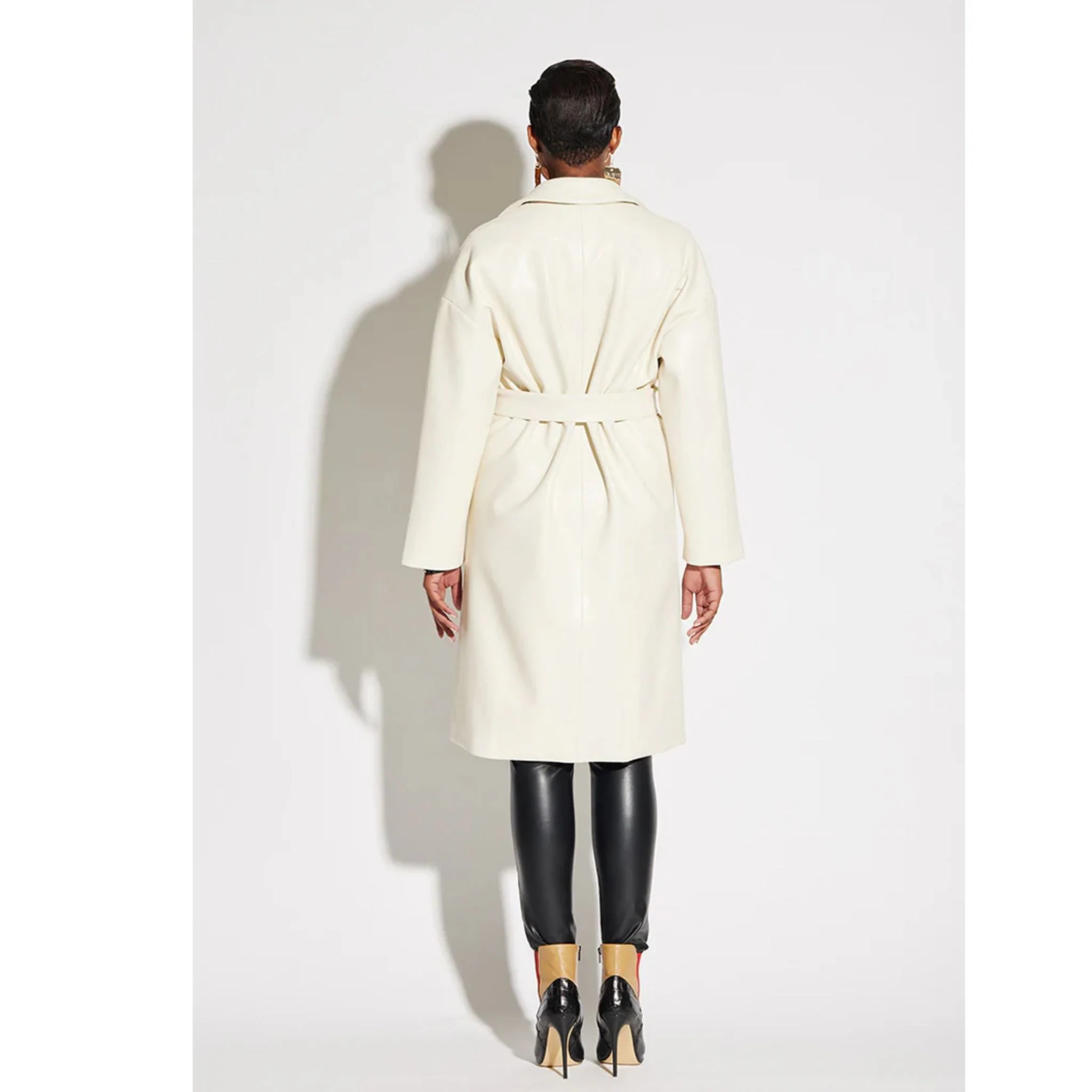 Vegan Leather Coat - Image 4