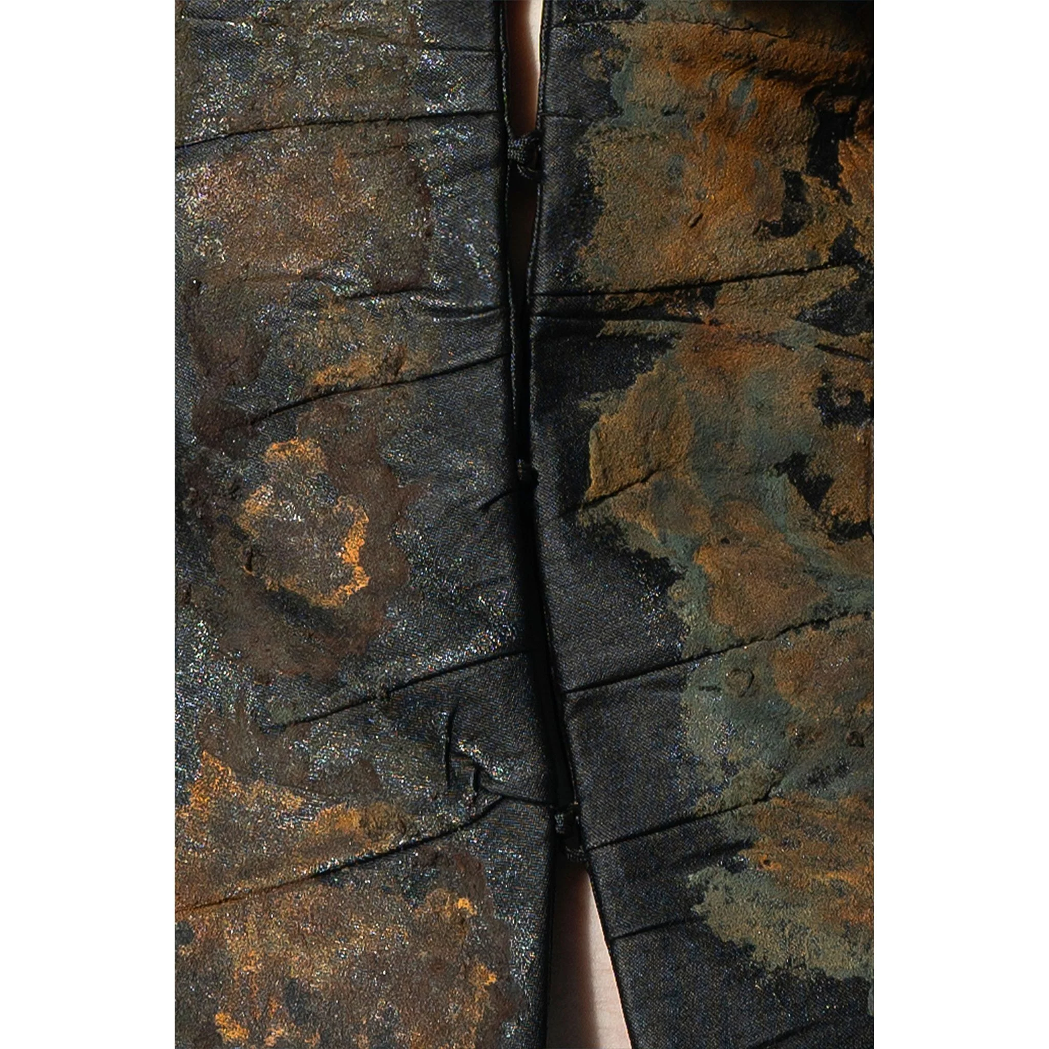 Couture Rusty Wrinkled Faux Leather Blazer - Image 7