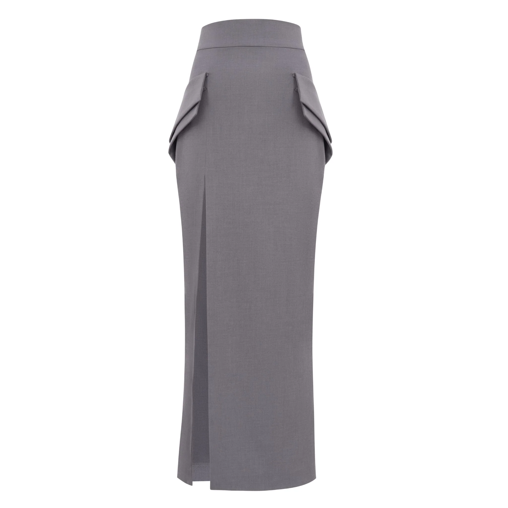 EXECUTIVE Maxi Skirt | Gray