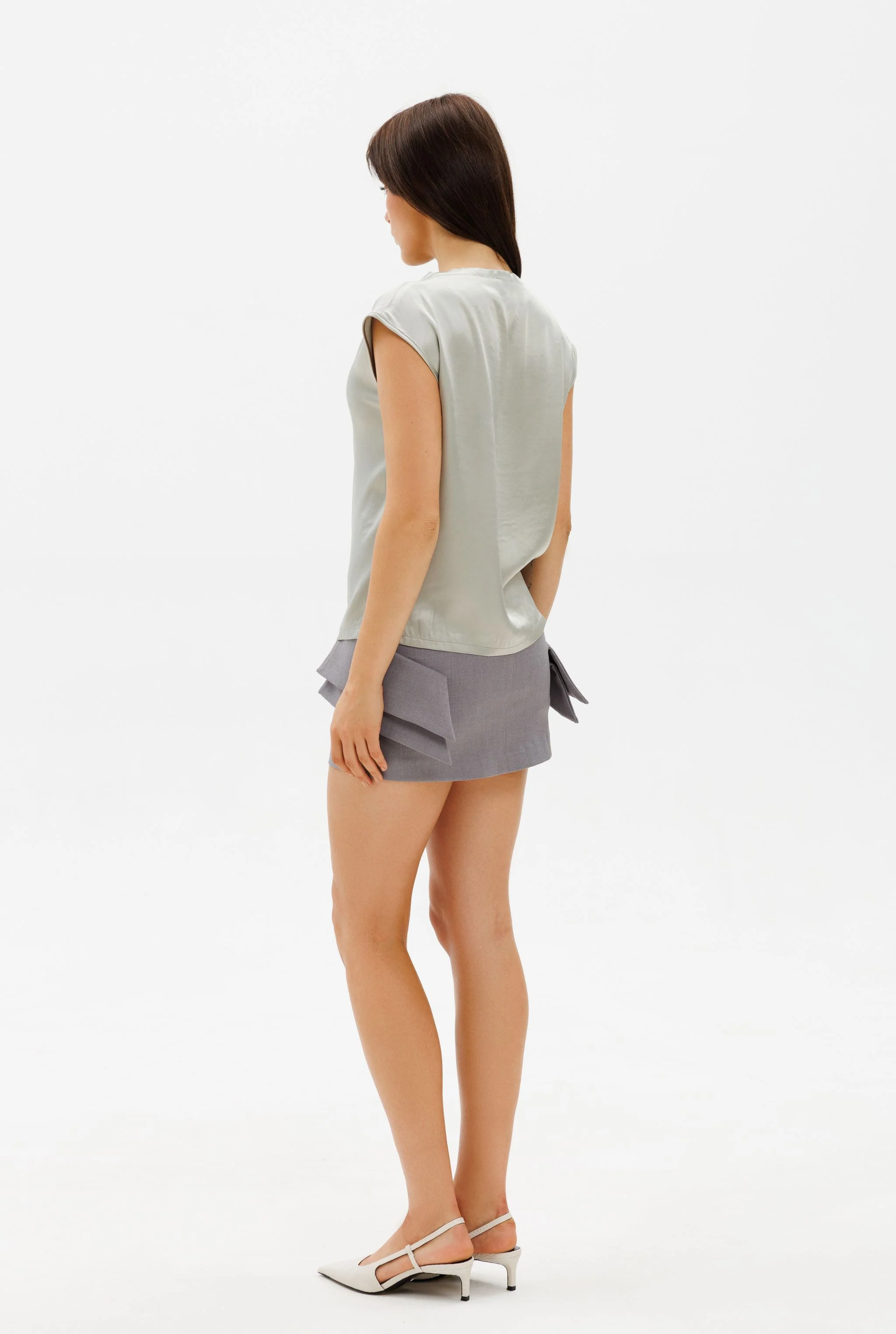 NO DRAMA Skort | Gray - Image 6