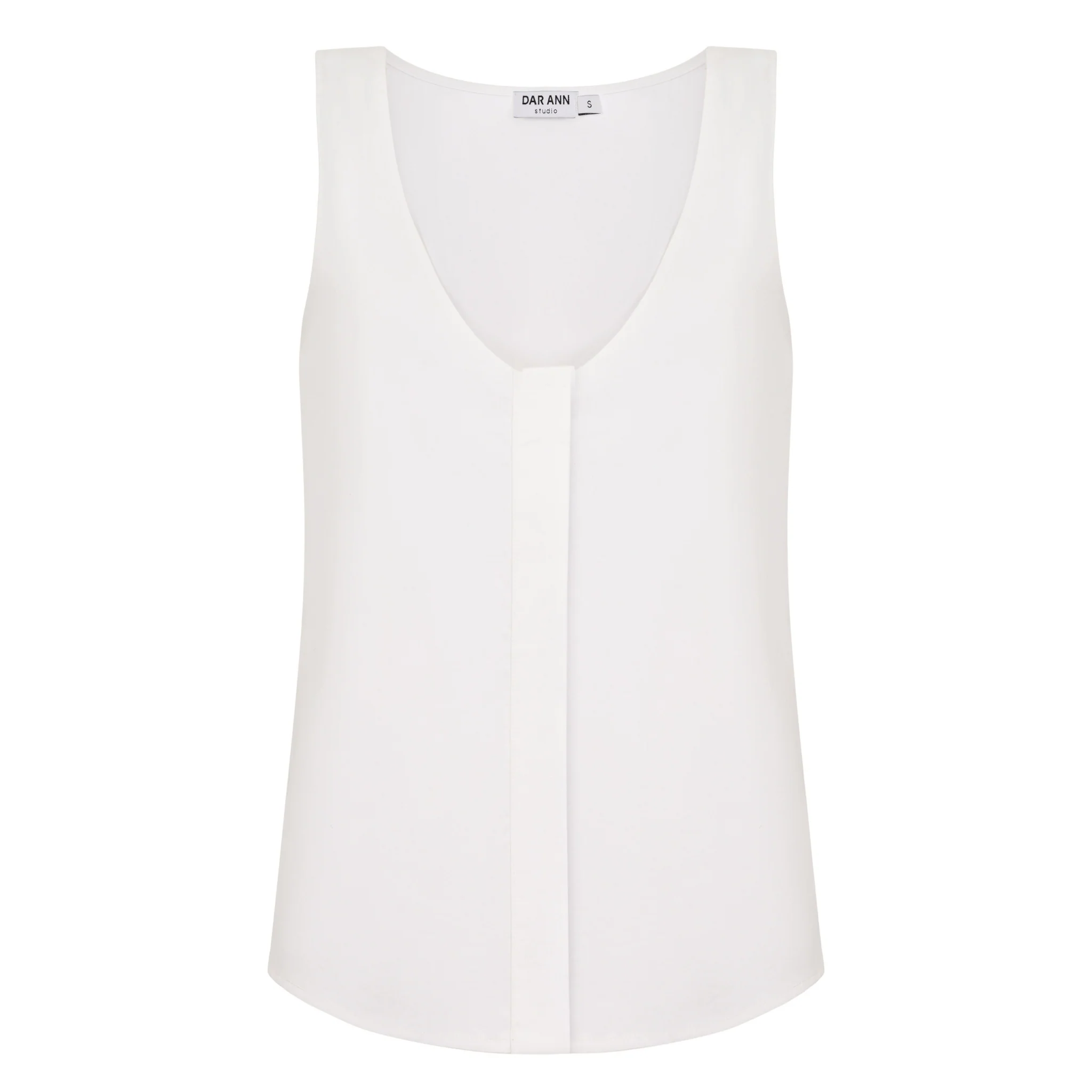 PAPER-CRISP Tank Top in White