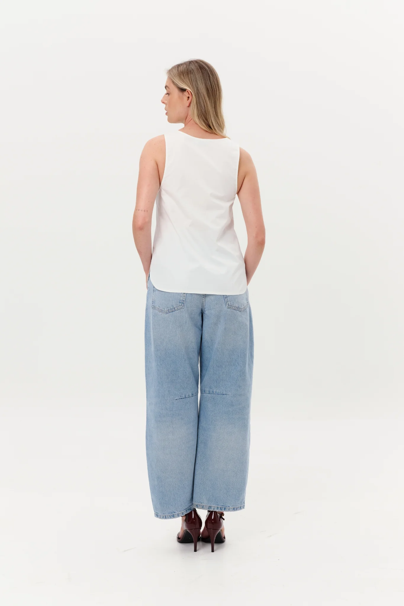 PAPER-CRISP Tank Top in White - Image 5