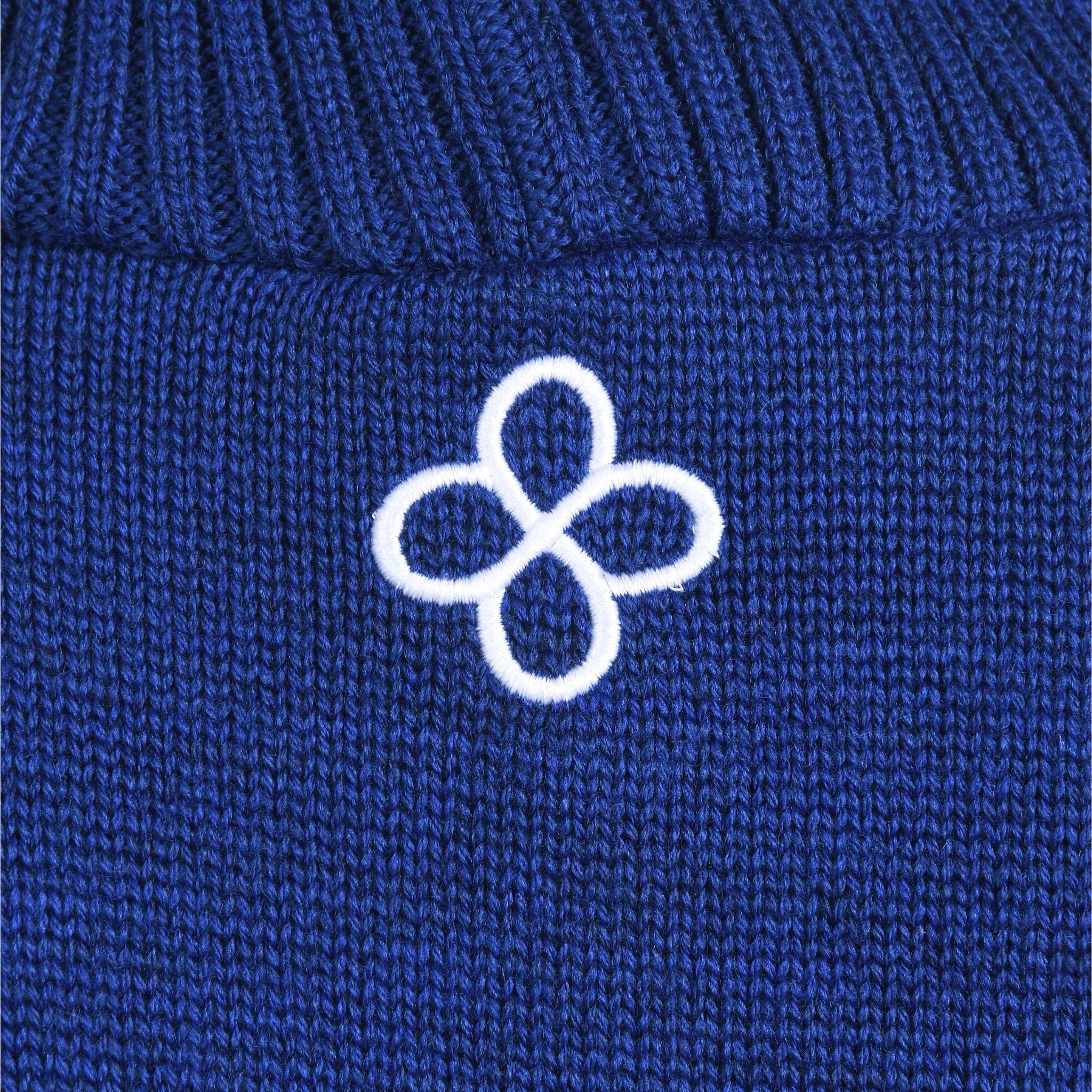 Cobalt Blue Merino Wool Turtleneck Poncho - Image 5