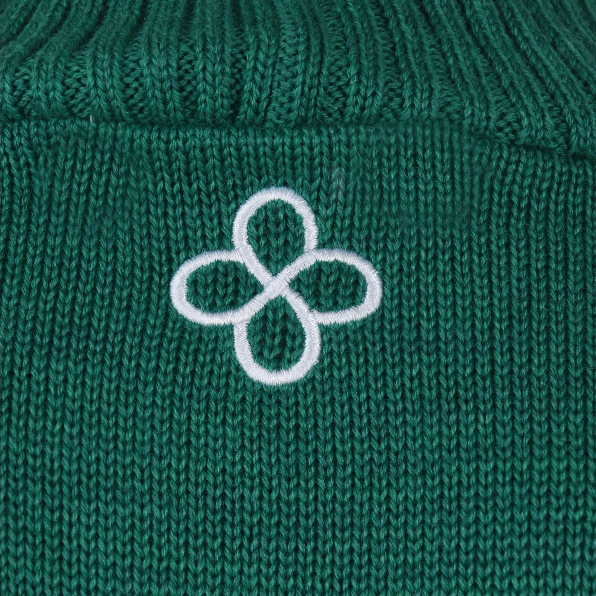 Emerald Green Merino Wool Turtleneck Poncho - Image 5